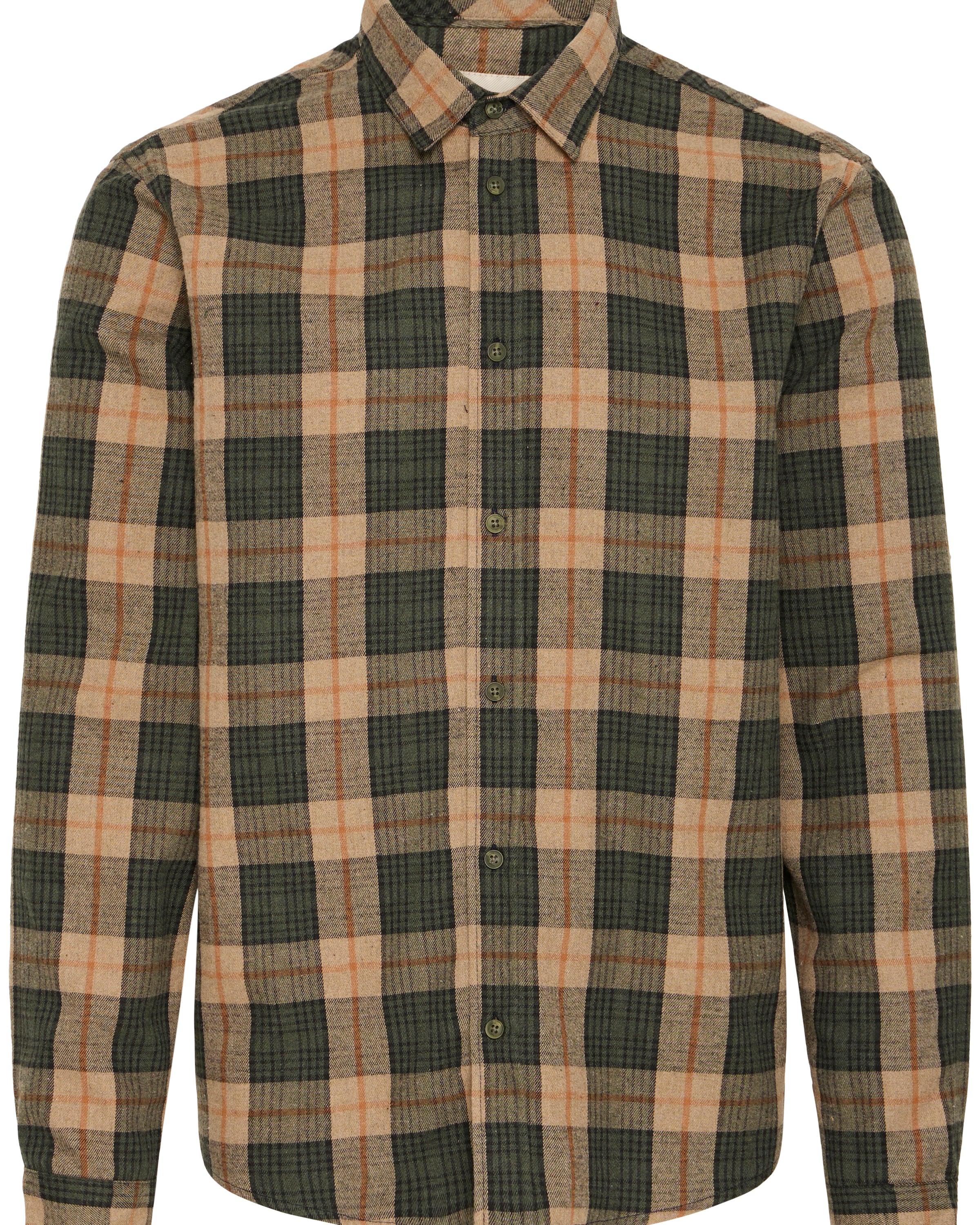 BLEND BARI PLAID BUTTON DOWN - FOREST NIGHT