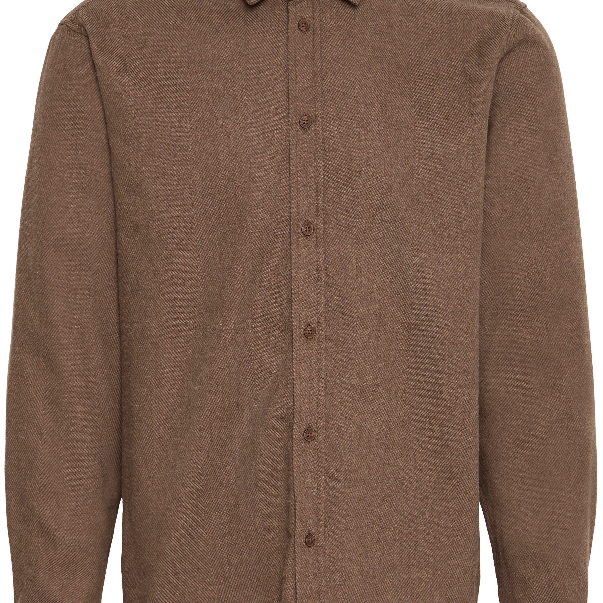 BLEND BUTTON DOWN SHIRT - CHICORY COFFEE