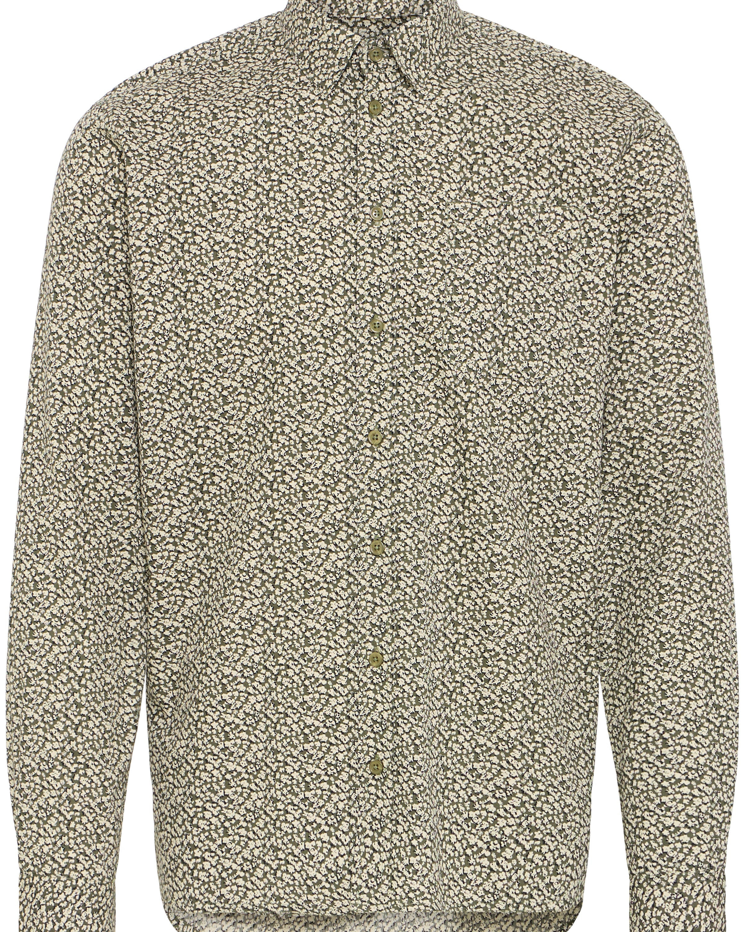 BLEND AVID PRINTED DRESS SHIRT - OLIVE NIGHT