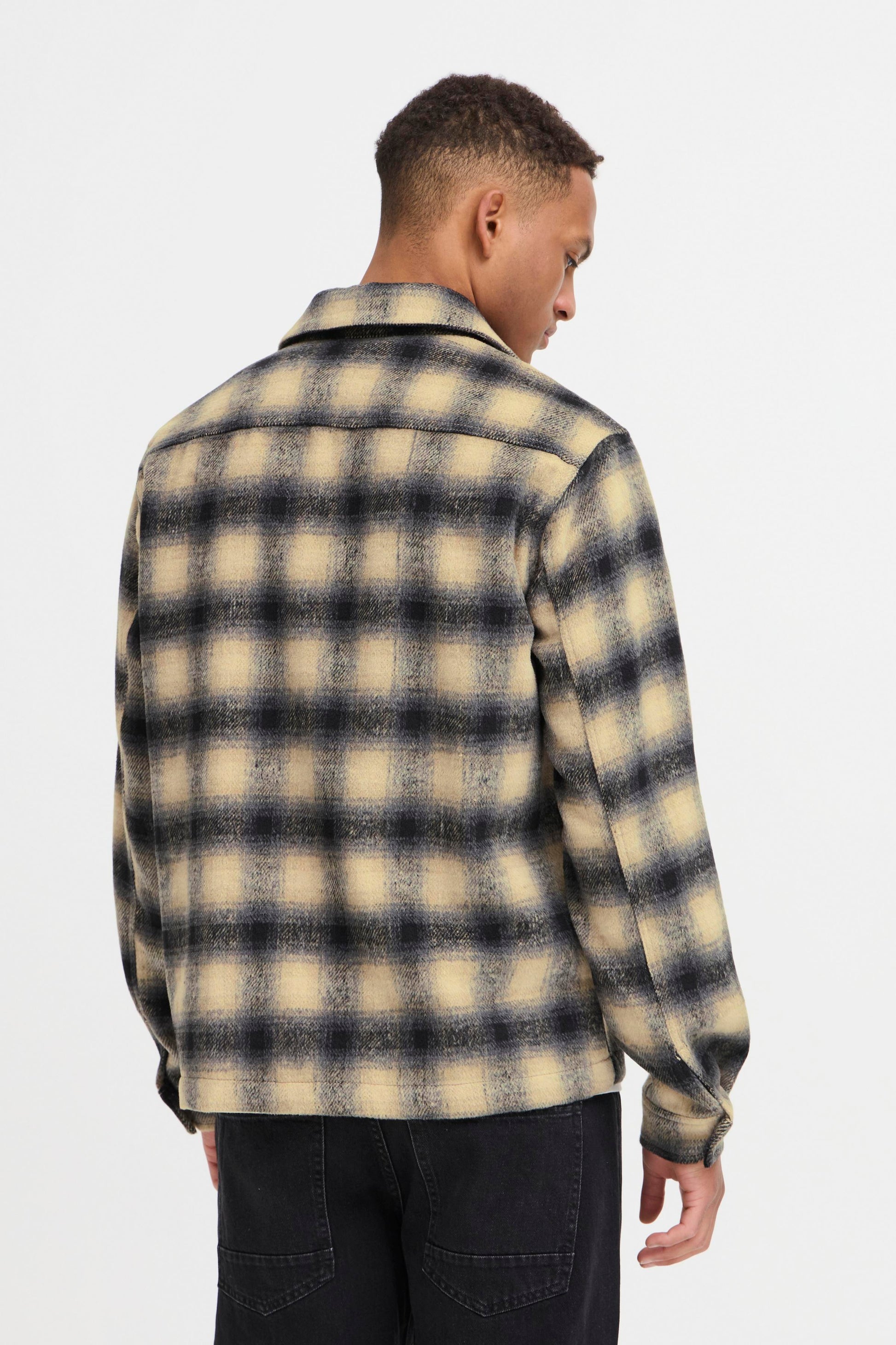 BLEND FAUST CHECK OVERSHIRT - BLACK