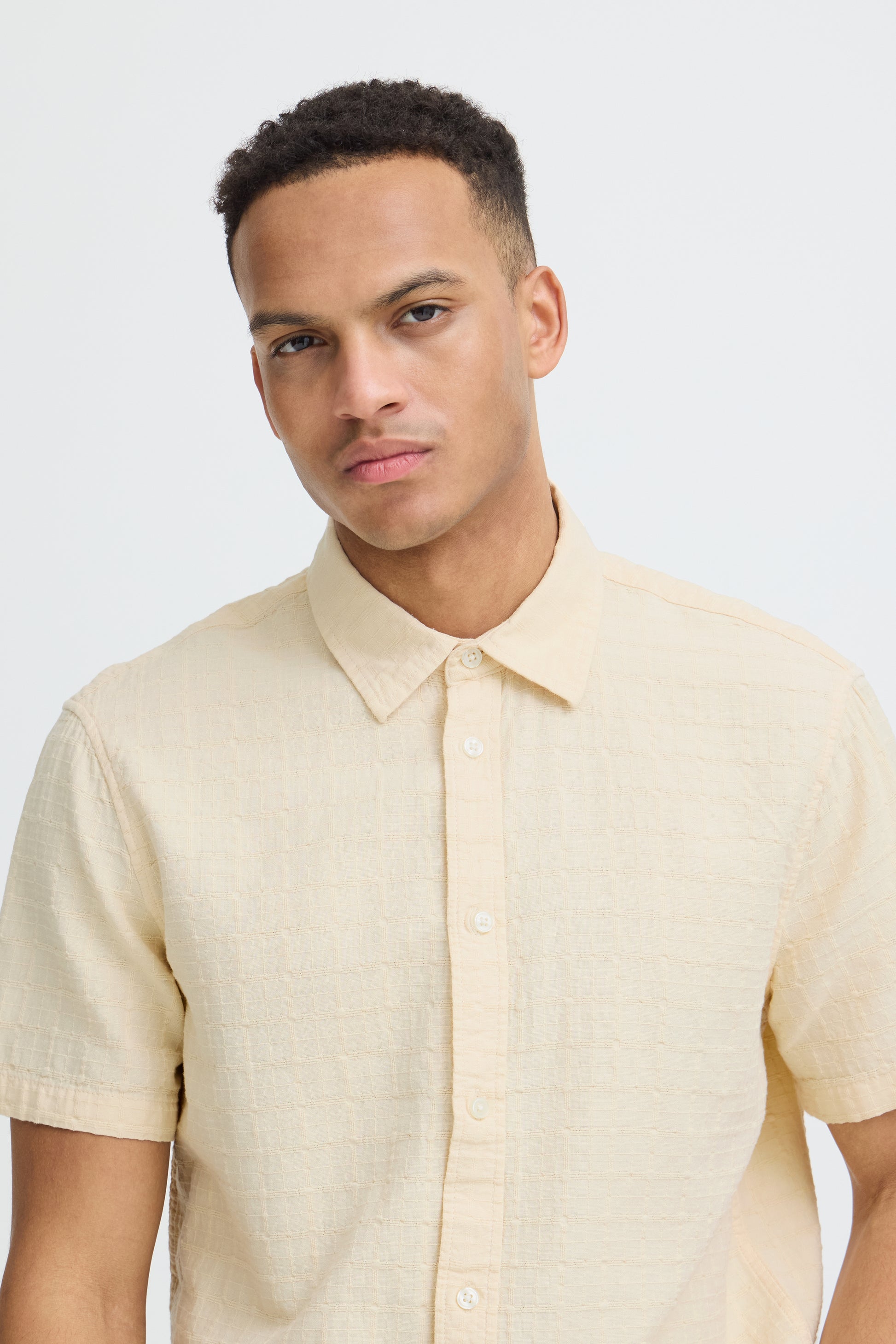 BLEND AUREL BUTTON DOWN SHIRT - BLEACHED SAND