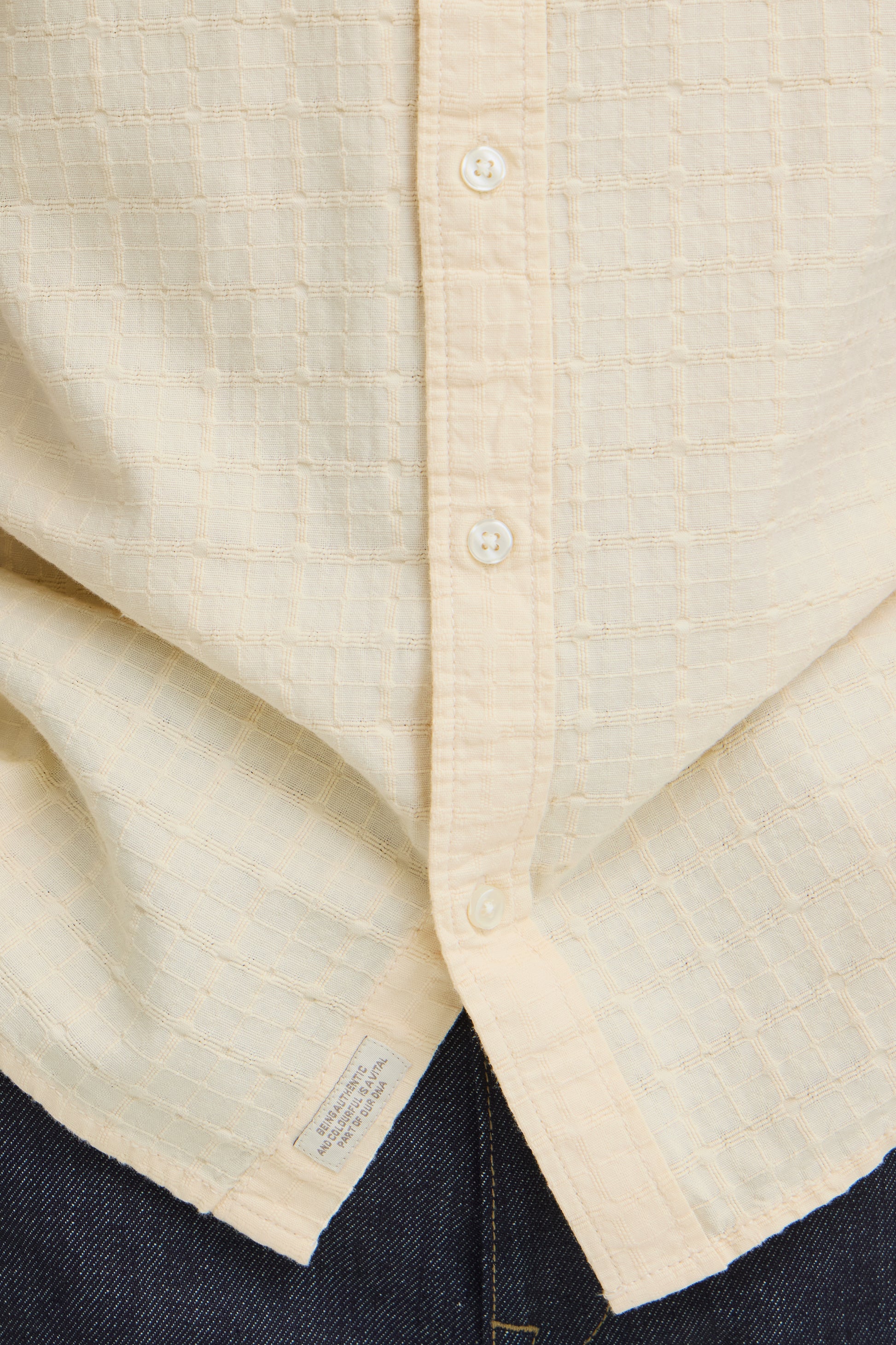 BLEND AUREL BUTTON DOWN SHIRT - BLEACHED SAND