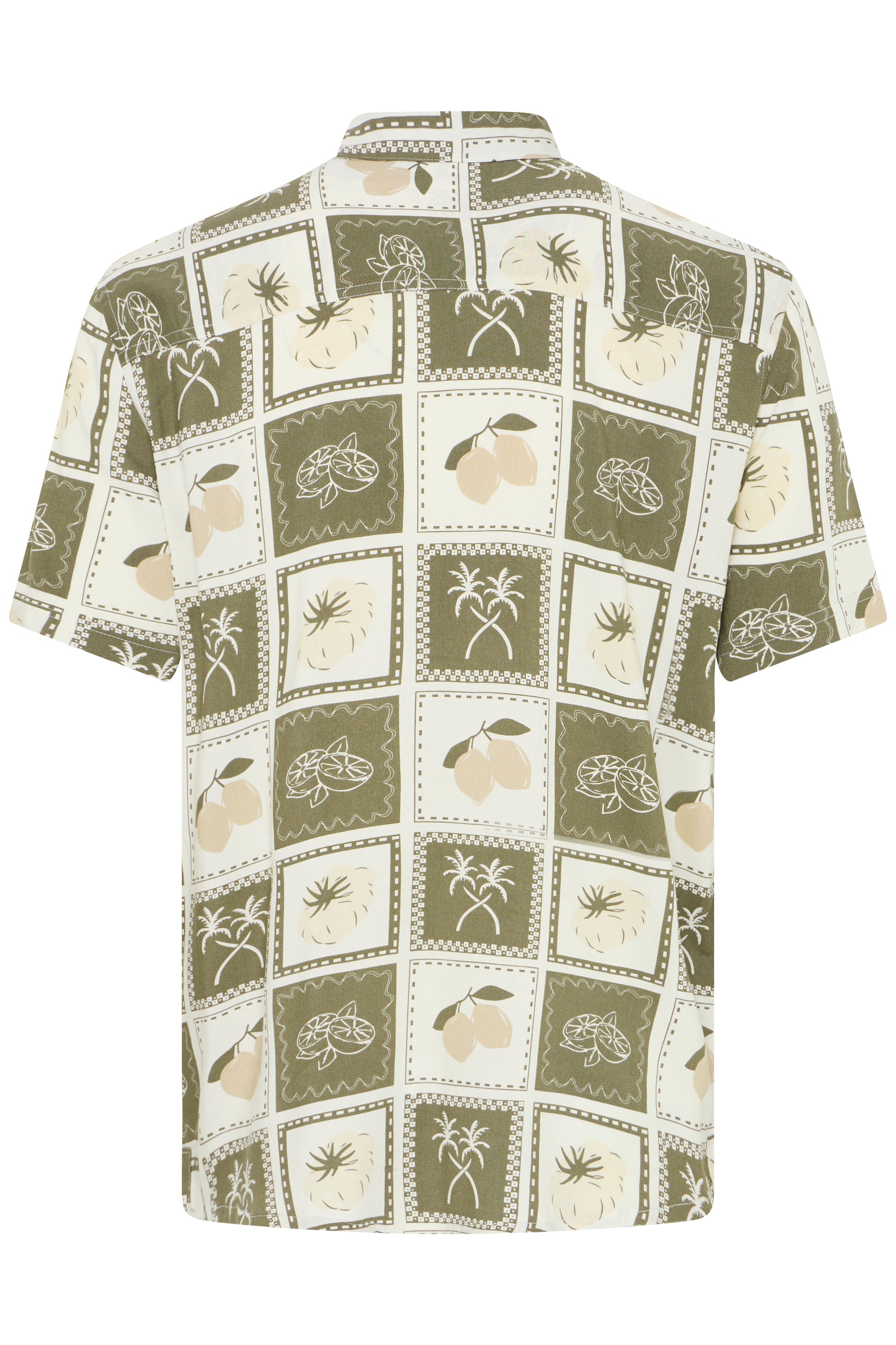 BLEND ARAN PRINTED SHIRT - DUSTY OLIVE