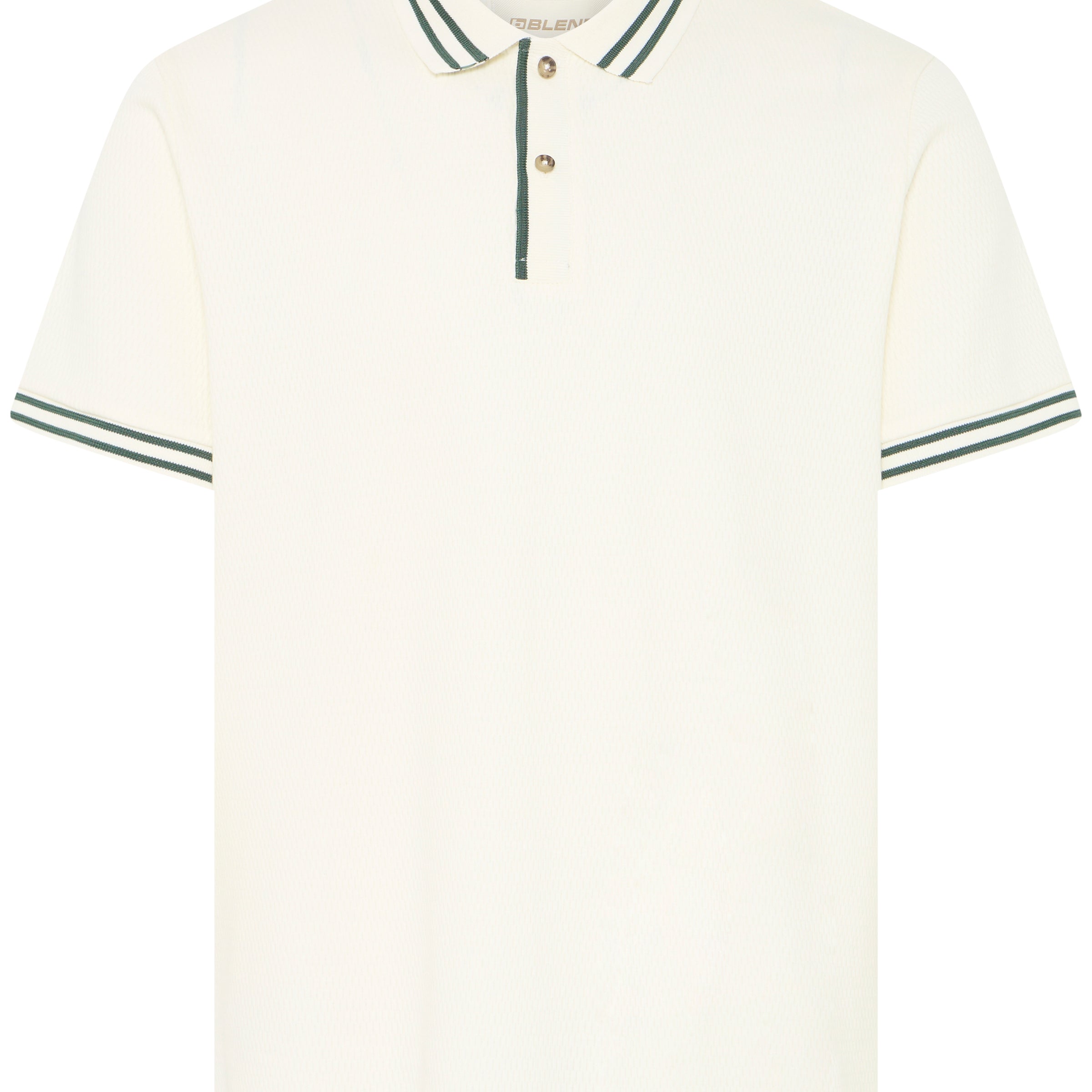 BLEND FABLE SS POLO SHIRT - VANILLA ICE