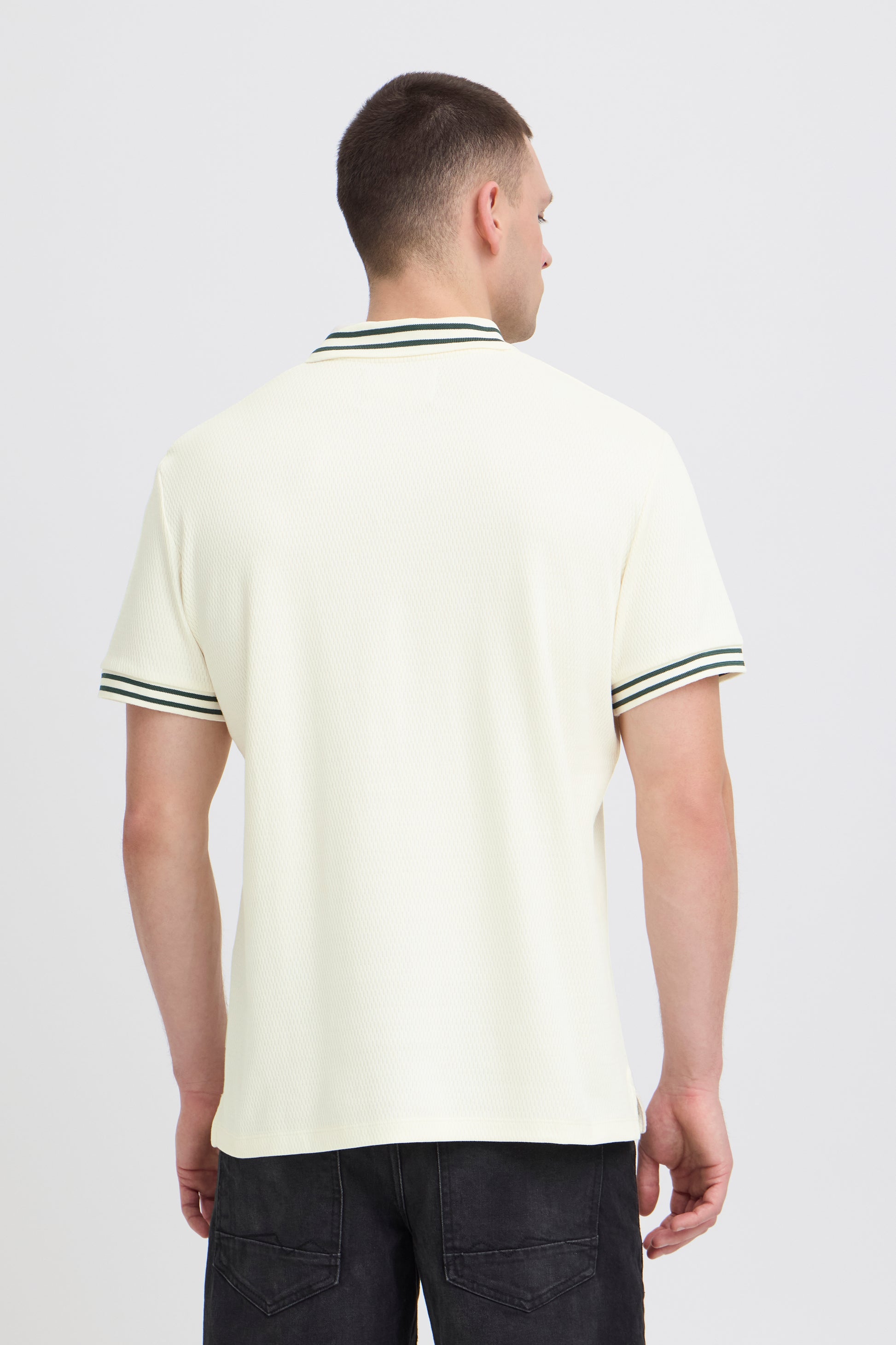 BLEND FABLE SS POLO SHIRT - VANILLA ICE