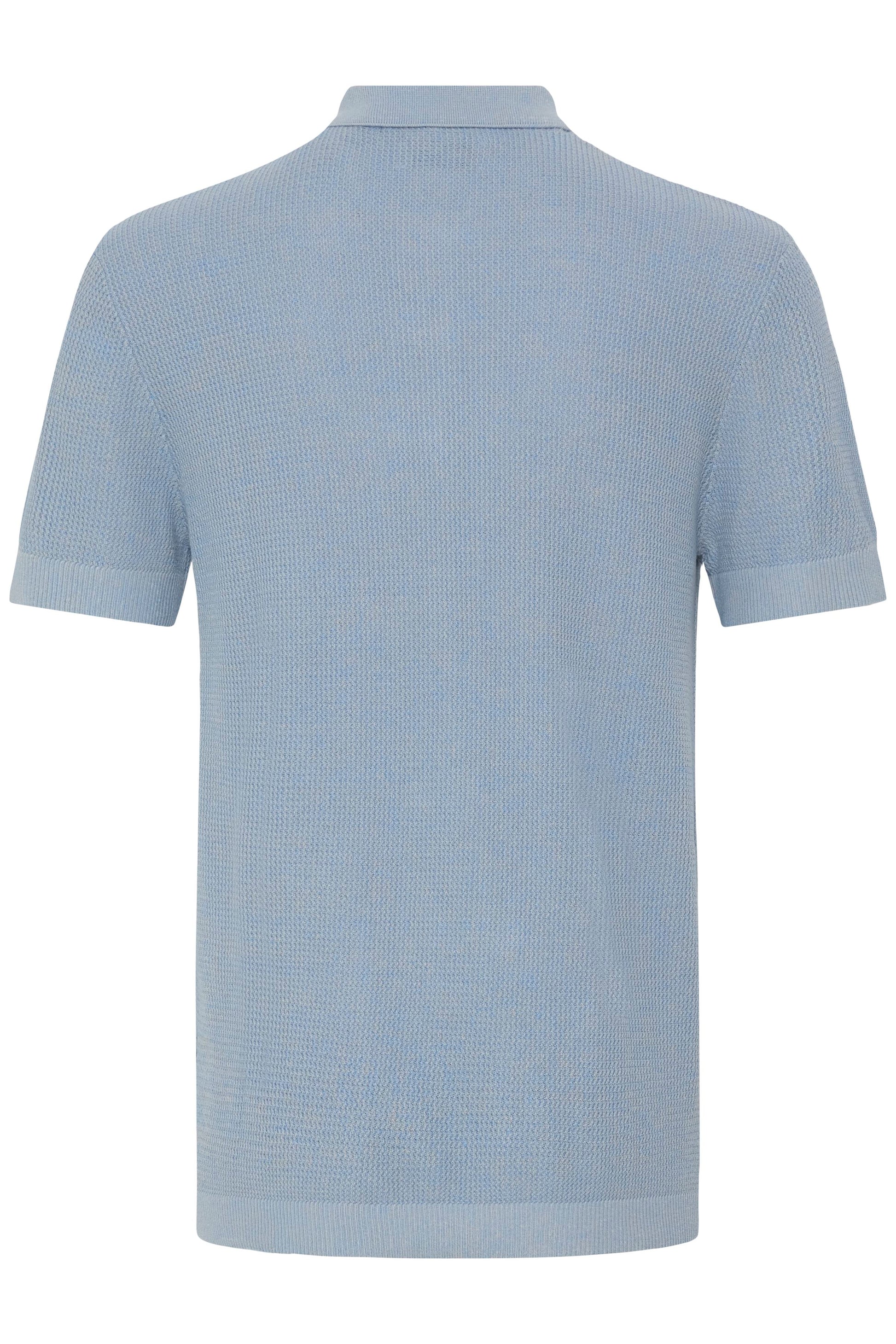 BLEND DITMER WAFFLE POLO - LICHEN BLUE