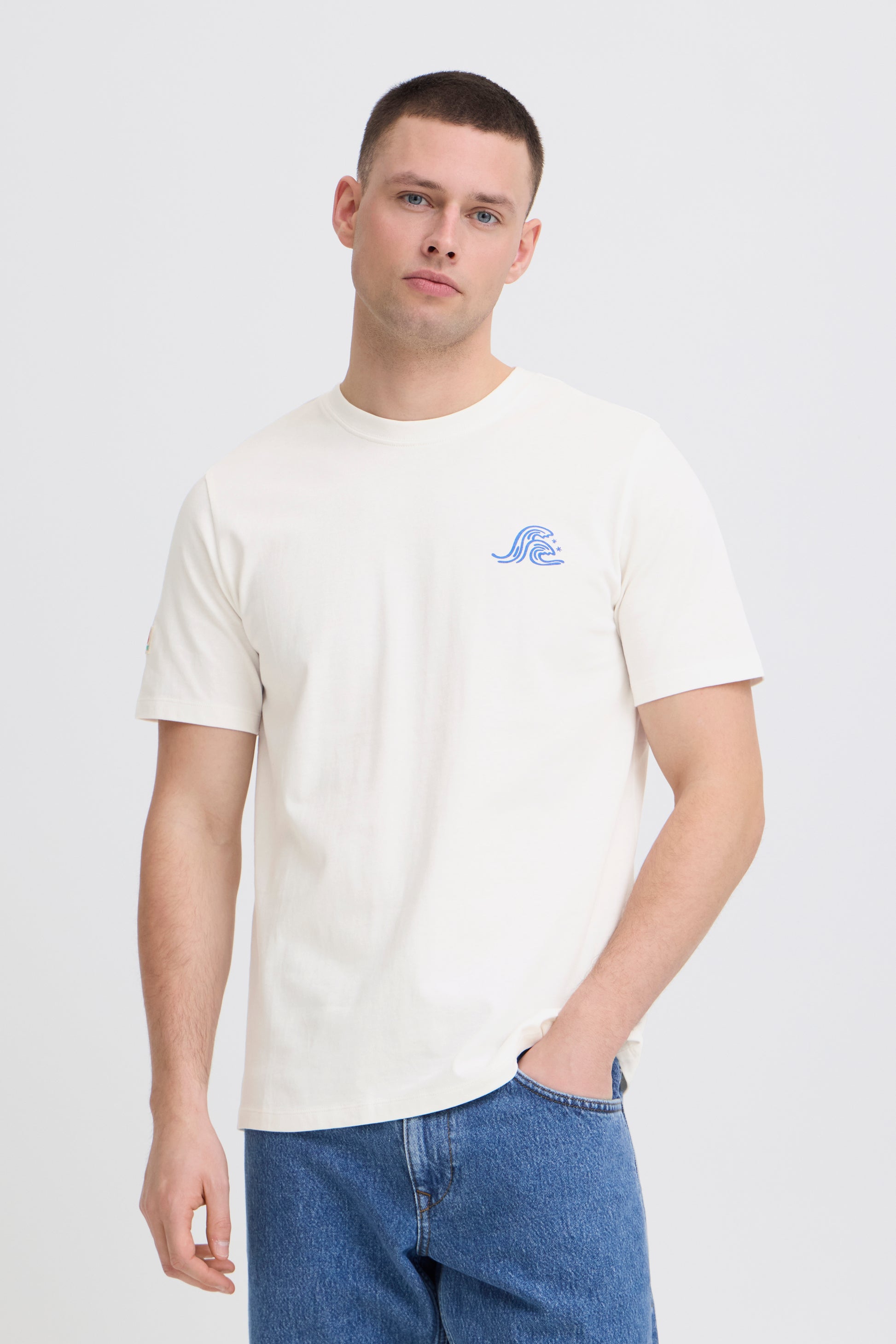 BLEND SUN  SURF TEE - SNOW WHITE
