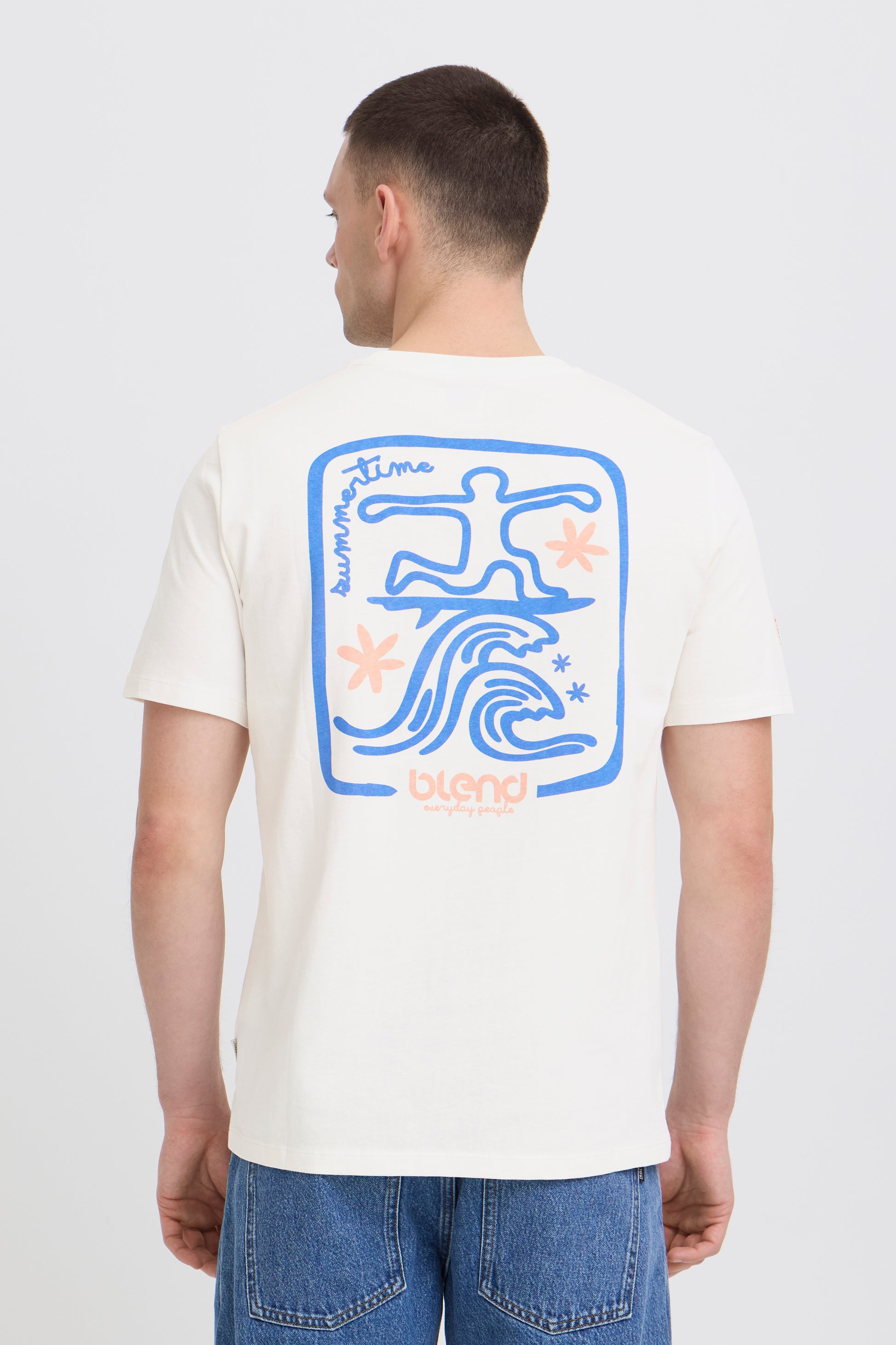BLEND SUN  SURF TEE - SNOW WHITE