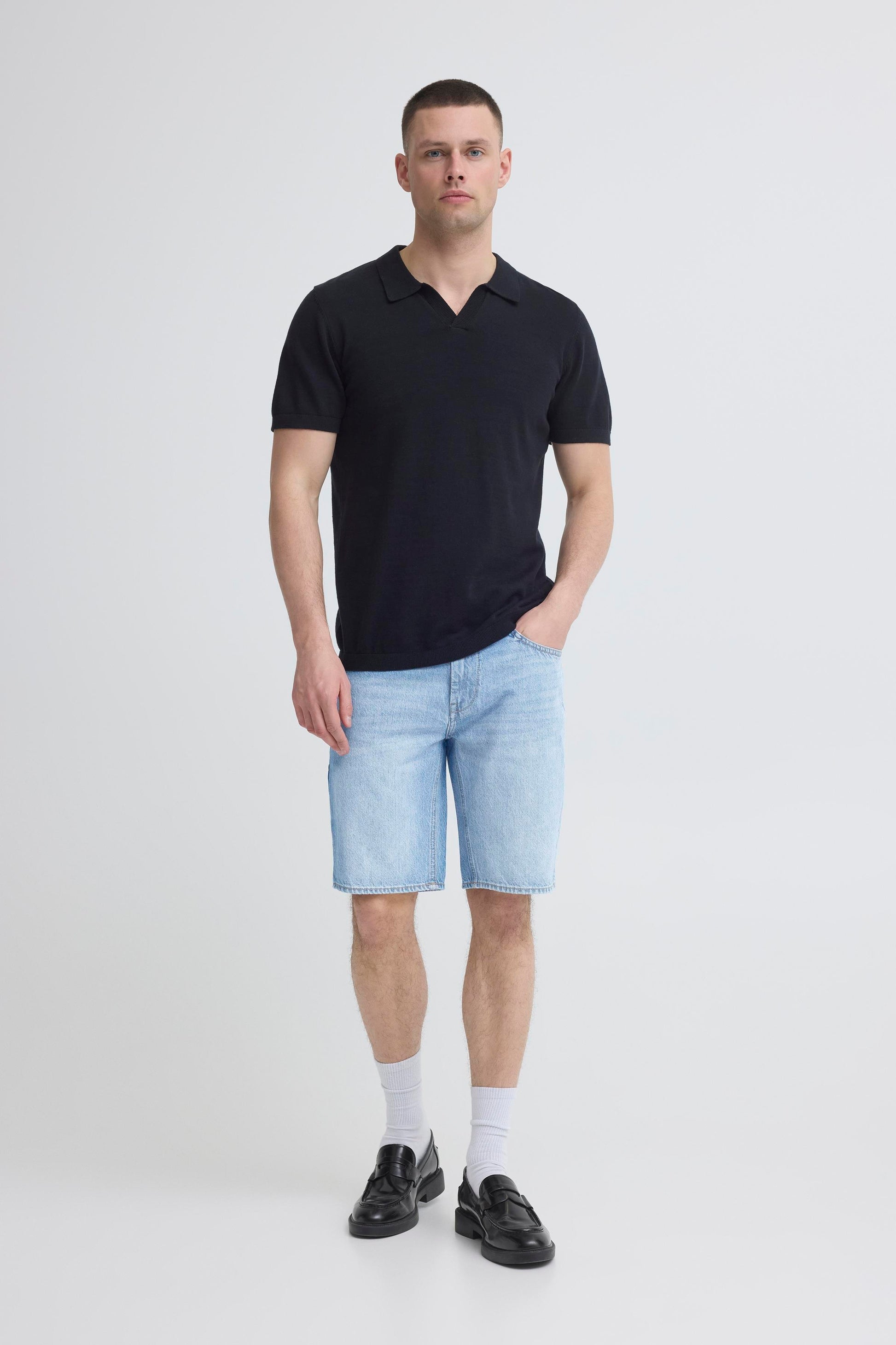BLEND TWISTER SLIM/REG DENIM SHORT - LIGHT BLUE