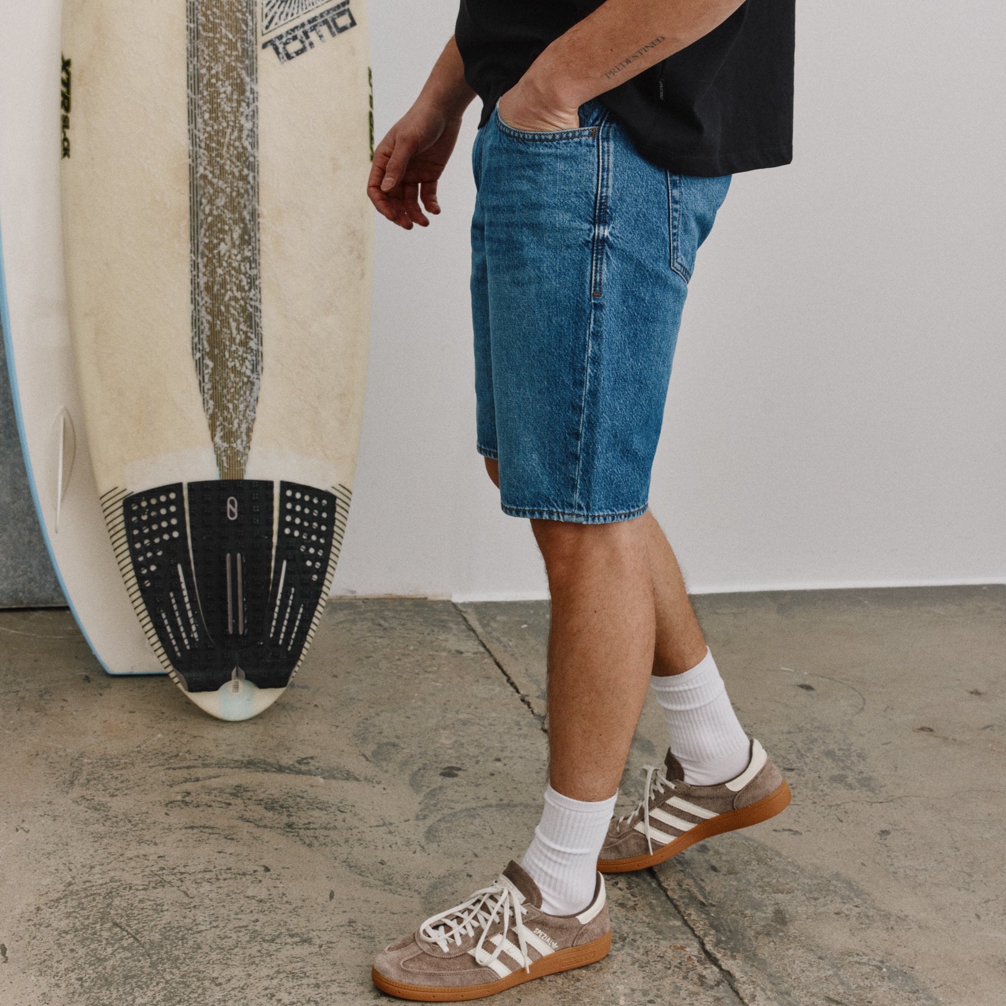 BLEND TWISTER SLIM/REG DENIM SHORT - DARK BLUE