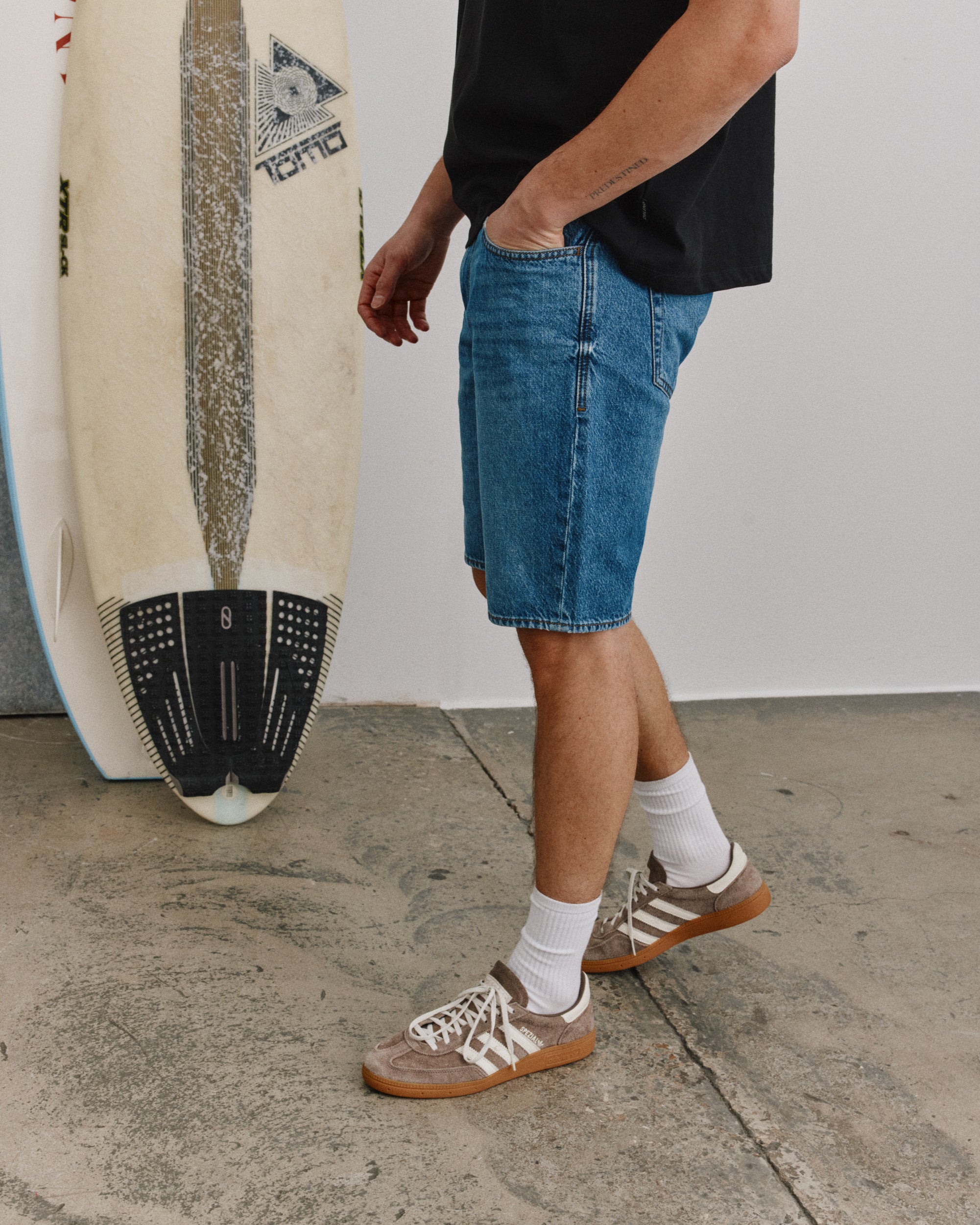 BLEND TWISTER SLIM/REG DENIM SHORT - DARK BLUE