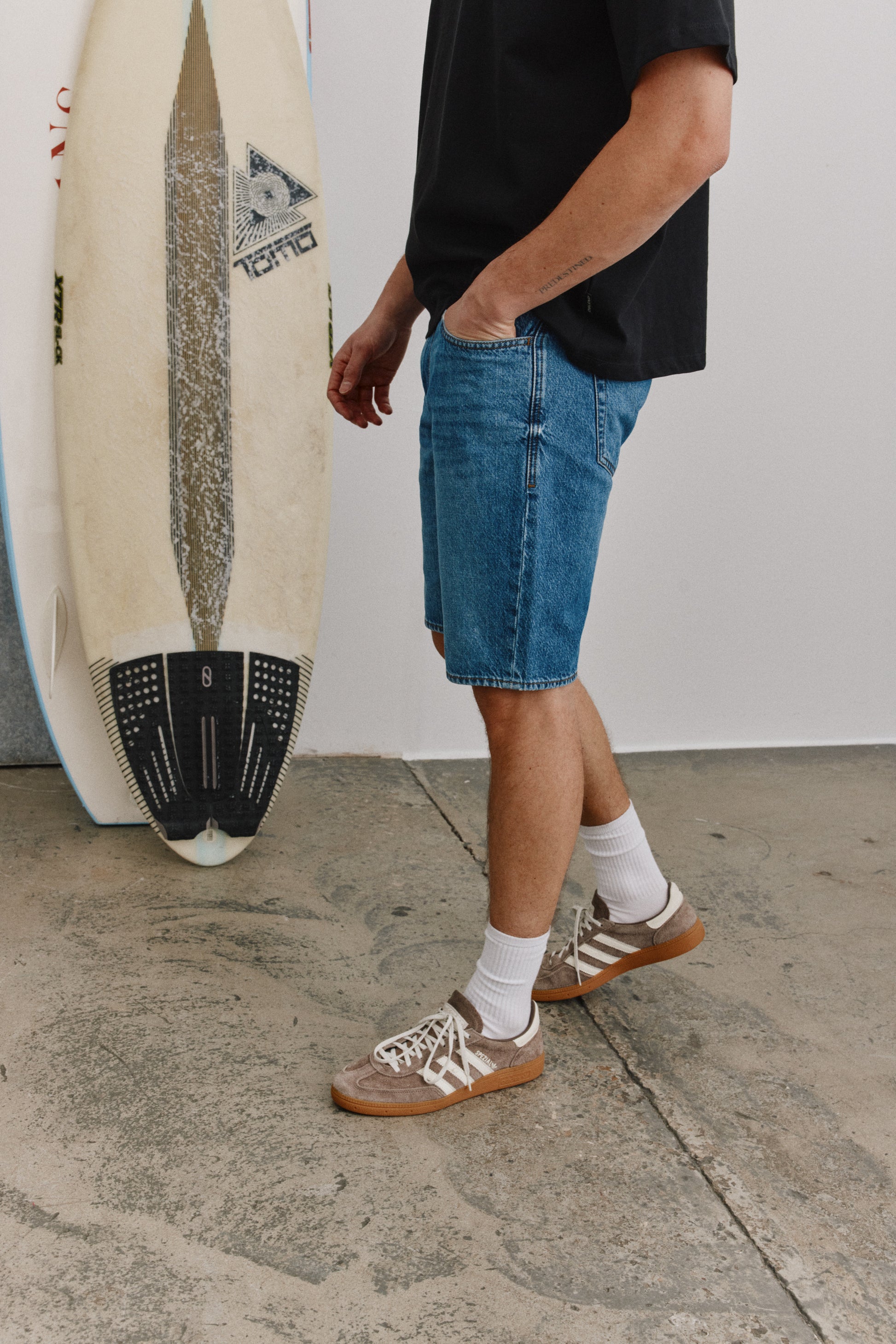 BLEND TWISTER SLIM/REG DENIM SHORT - DARK BLUE