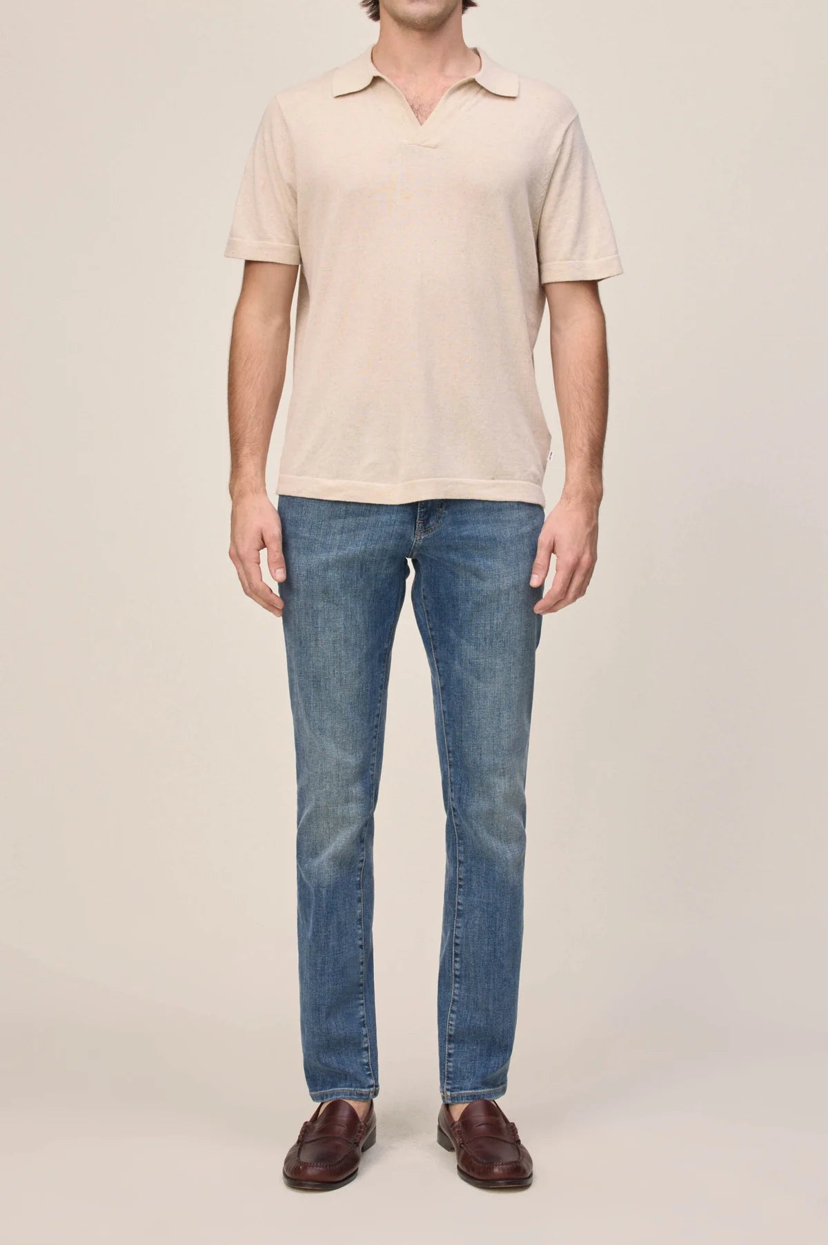 WARP + WEFT AMS SLIM FIT JEANS - TORTOISE