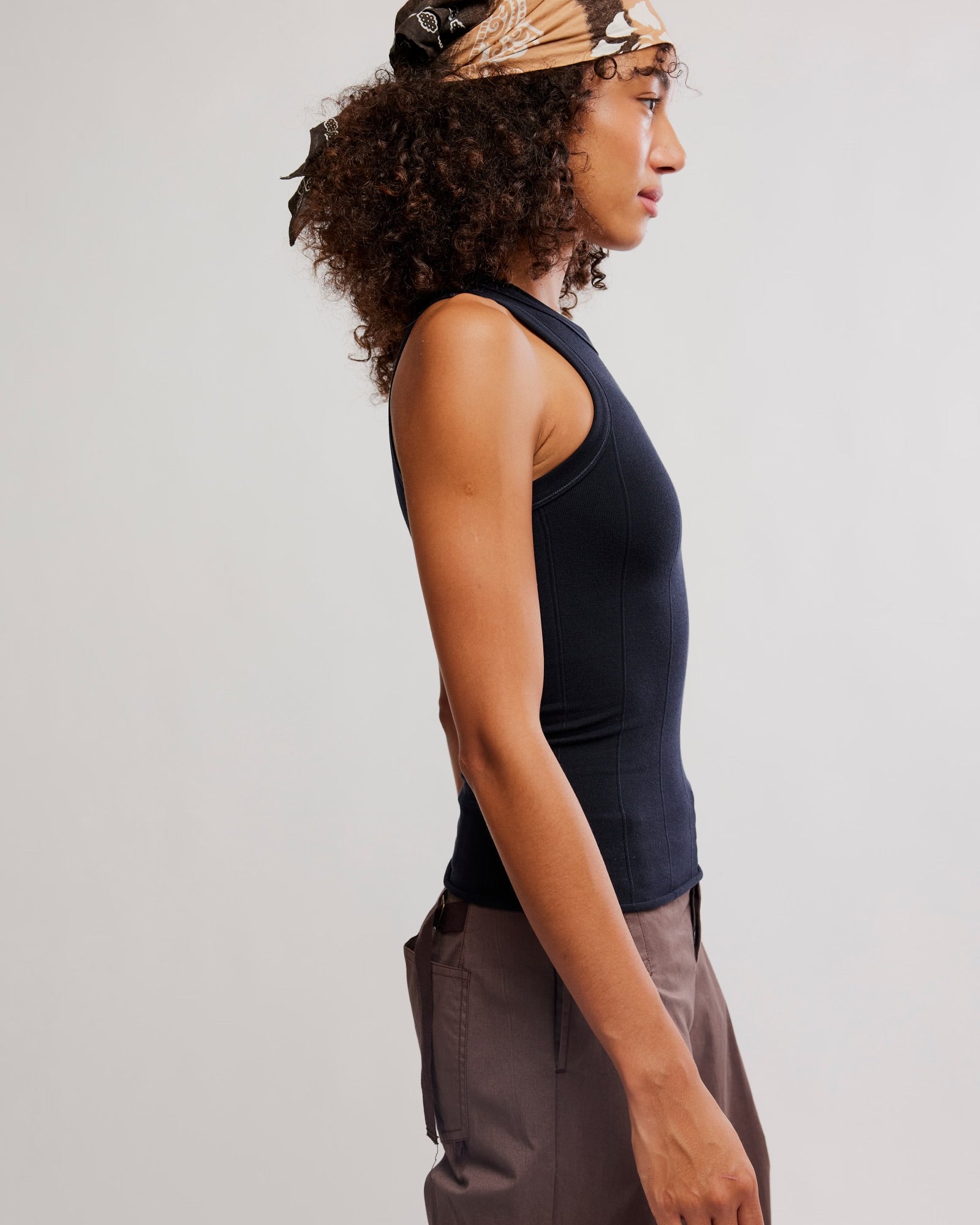 FREE PEOPLE SO SOFT SEAMLESS MODAL TANK - BLACK