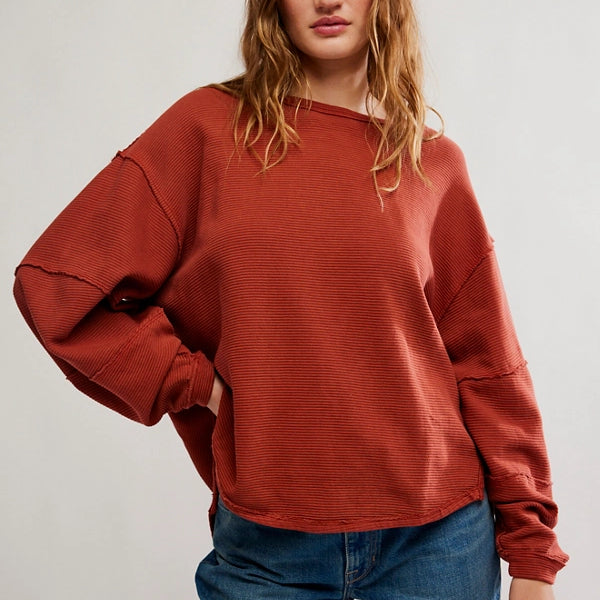 FREE PEOPLE TOTAL ECLIPSE TEE - SPICED RUM