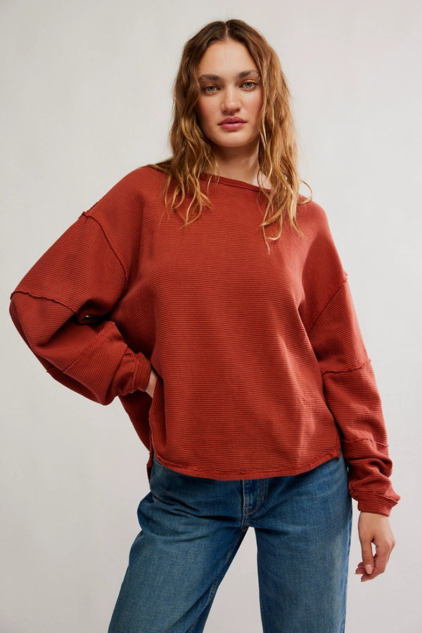 FREE PEOPLE TOTAL ECLIPSE TEE - SPICED RUM