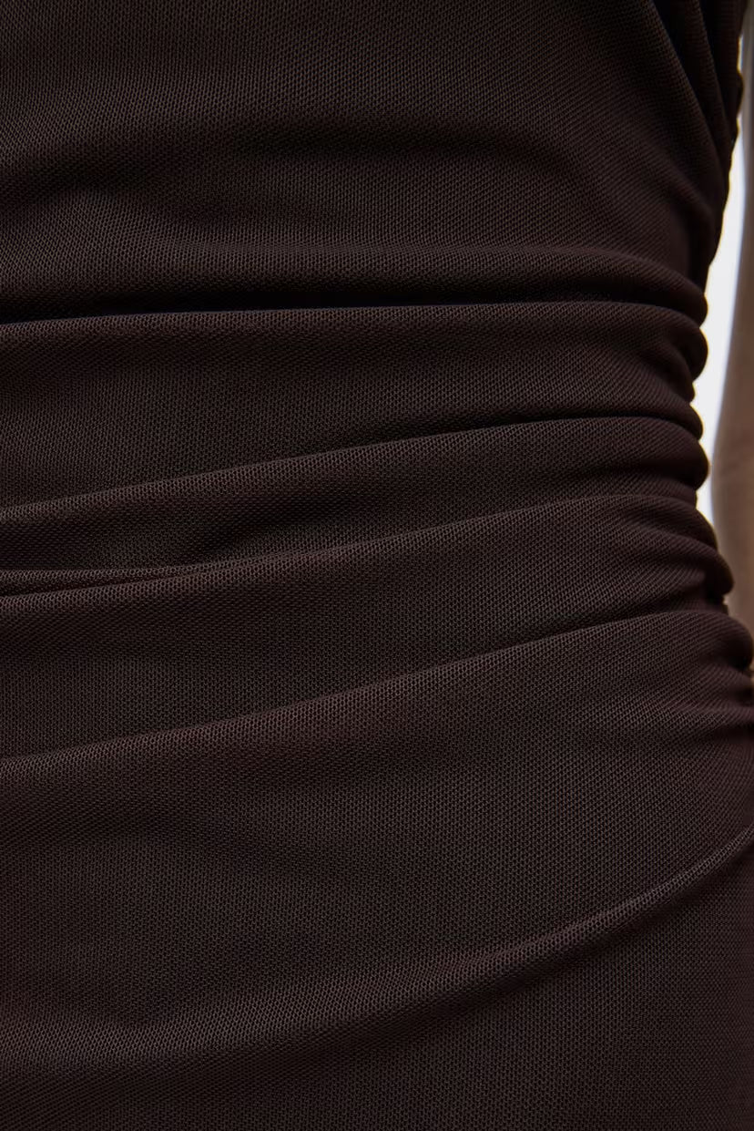 ENVII ENNICOLA MESH SL TANK DRESS - CHOCOLATE TORTE