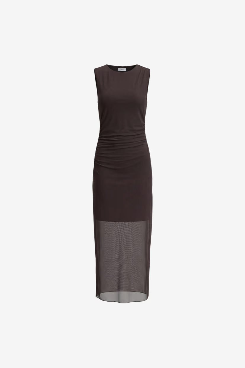 ENVII ENNICOLA MESH SL TANK DRESS - CHOCOLATE TORTE