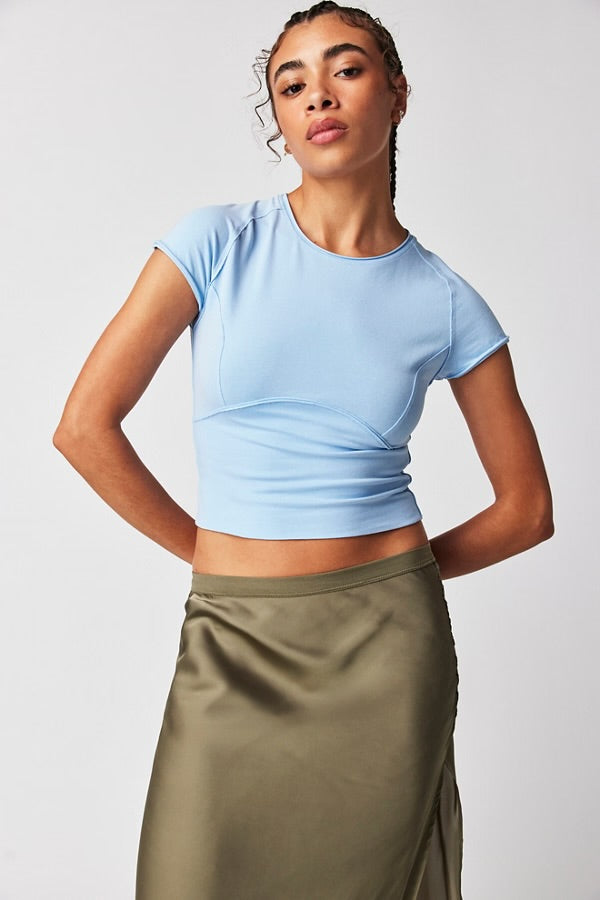 FREE PEOPLE PROTAGONIST TEE - DREAM BLUE