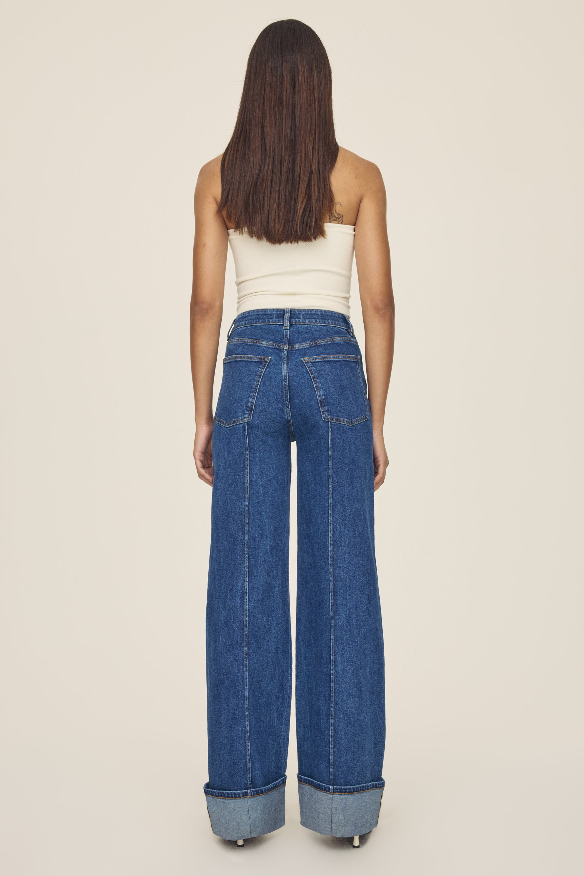 WARP + WEFT NCE WIDE LEG JEANS - CUFF IT