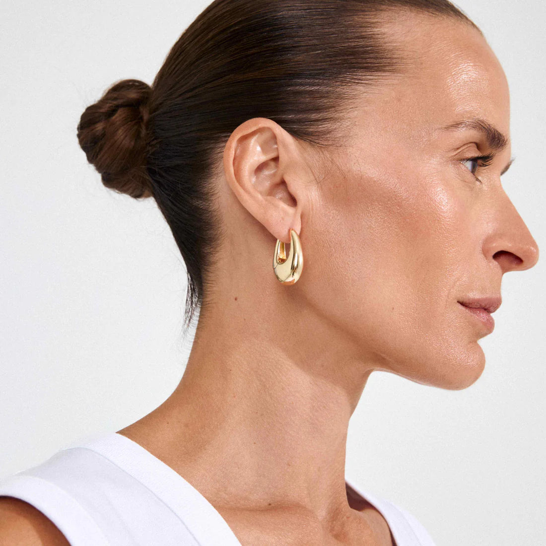 PILGRIM AUTUMN CHUNKY RETRO HOOPS - GOLD