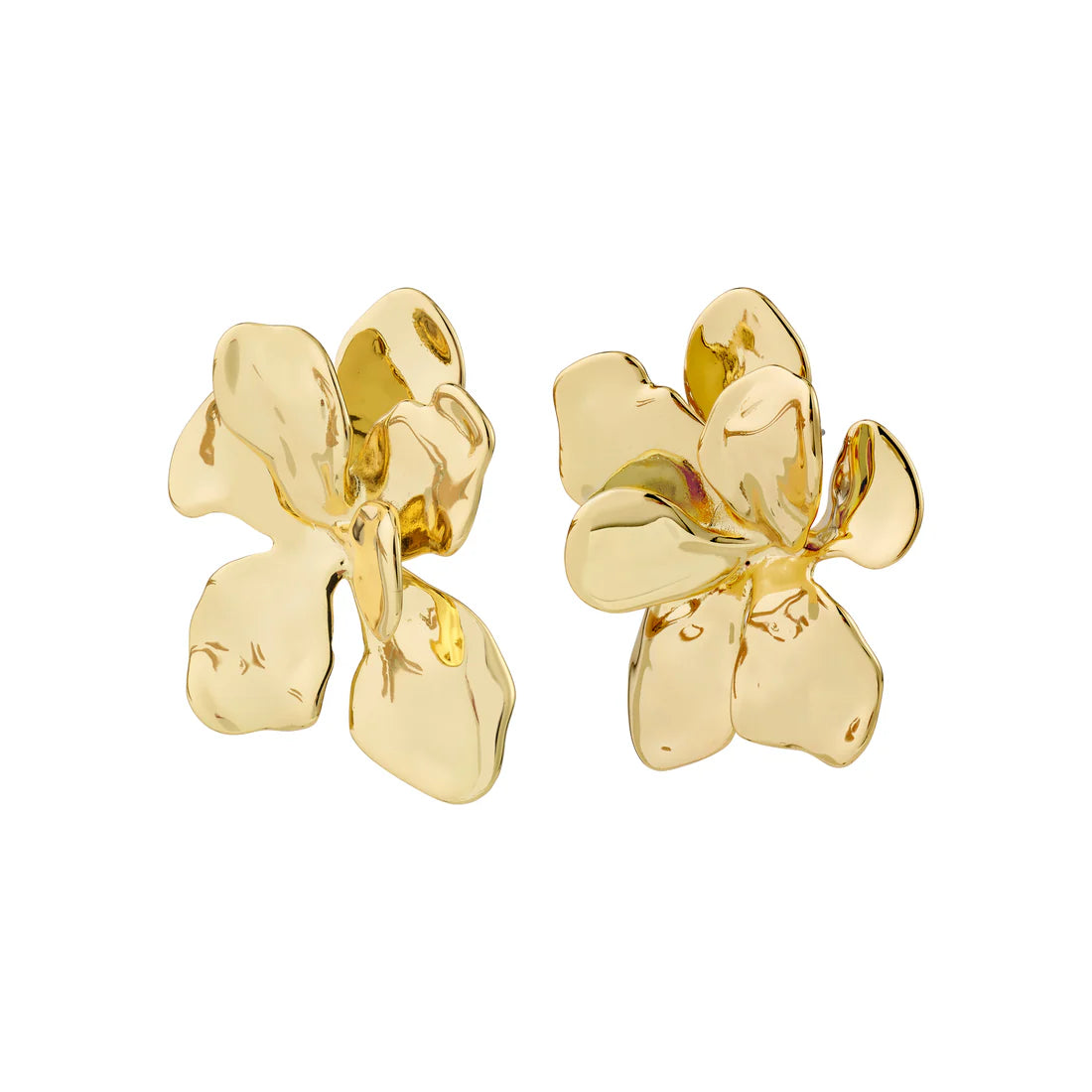 PILGRIM HALEN RECYCLED FLOWER EARRINGS - GOLD