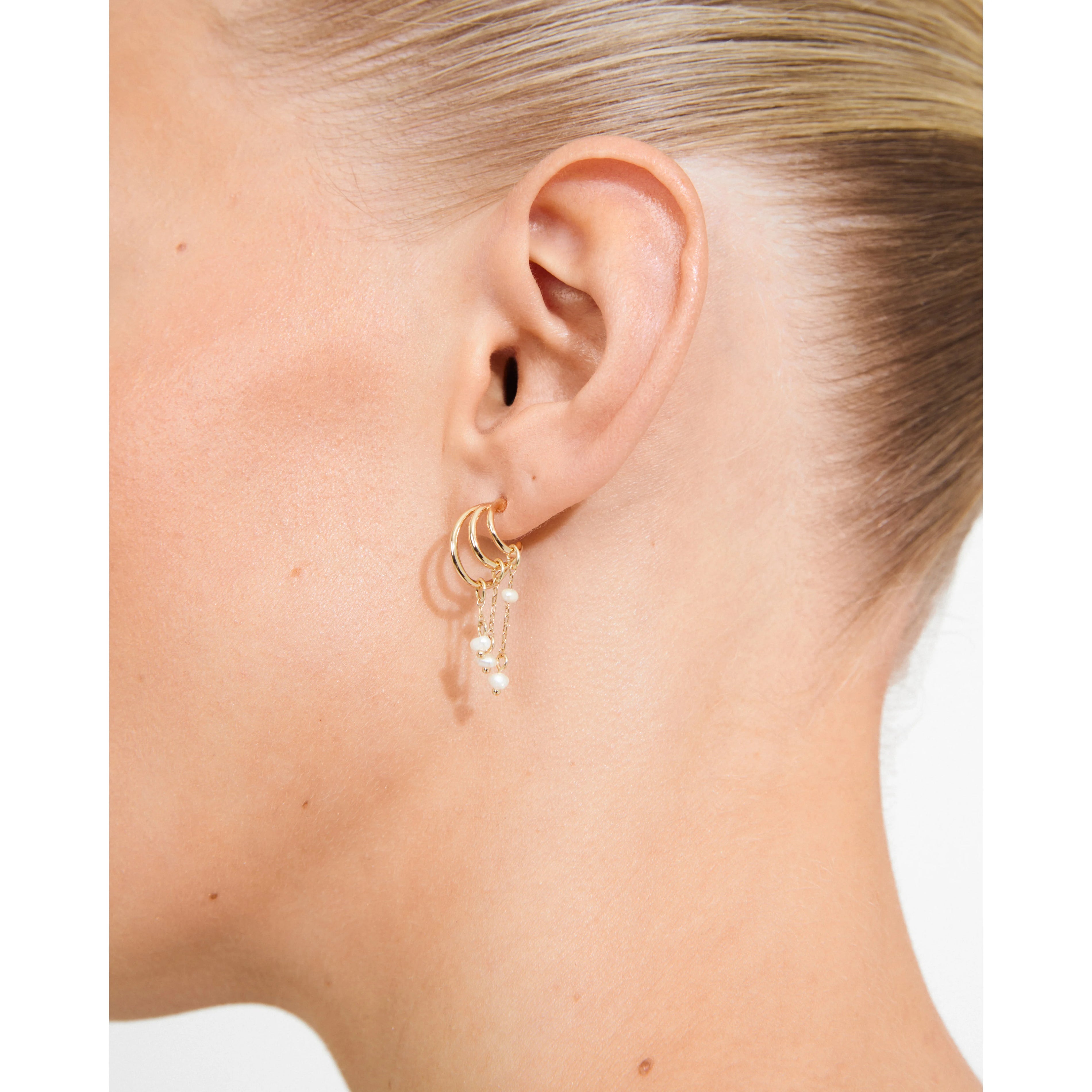 PILGRIM LUNITH EARRINGS - GOLD