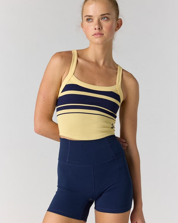FREE PEOPLE STRIPED ALL CLEAR CAMI - SUNLIT / MIDNIGHT