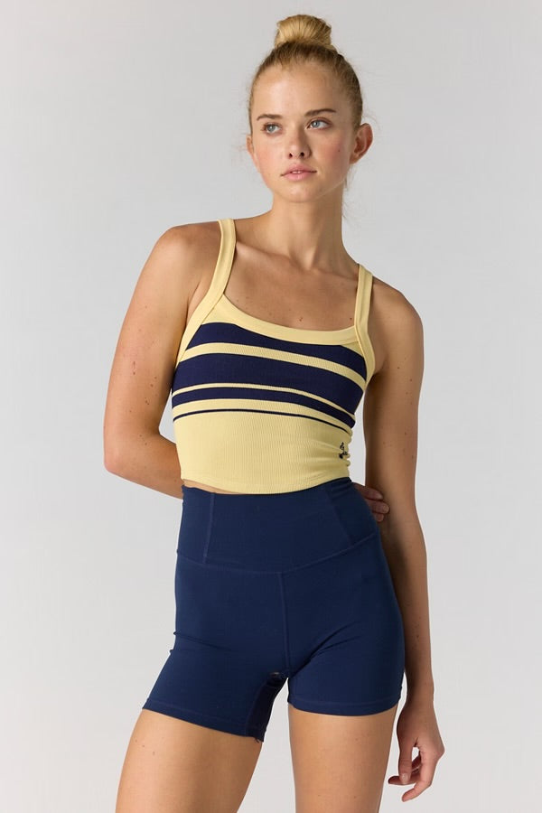 FREE PEOPLE STRIPED ALL CLEAR CAMI - SUNLIT / MIDNIGHT