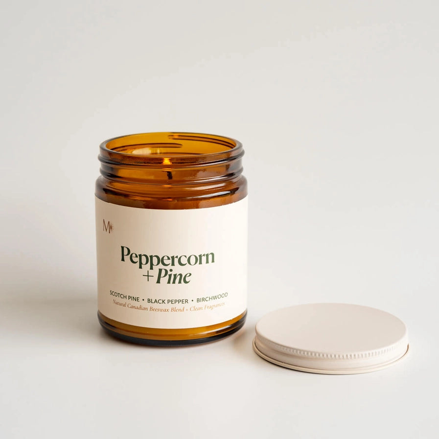 MISIYO PEPPERCORN + PINE BEESWAX CANADIAN CANDLE