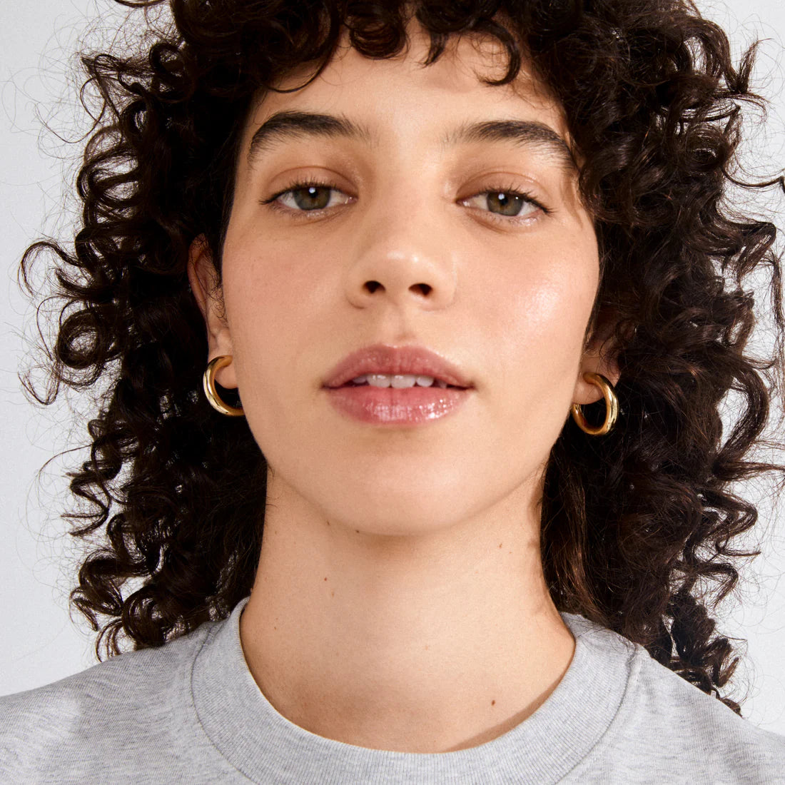 PILGRIM MADDIE CHUNKY RECYCLED SMALL HOOPS - GOLD