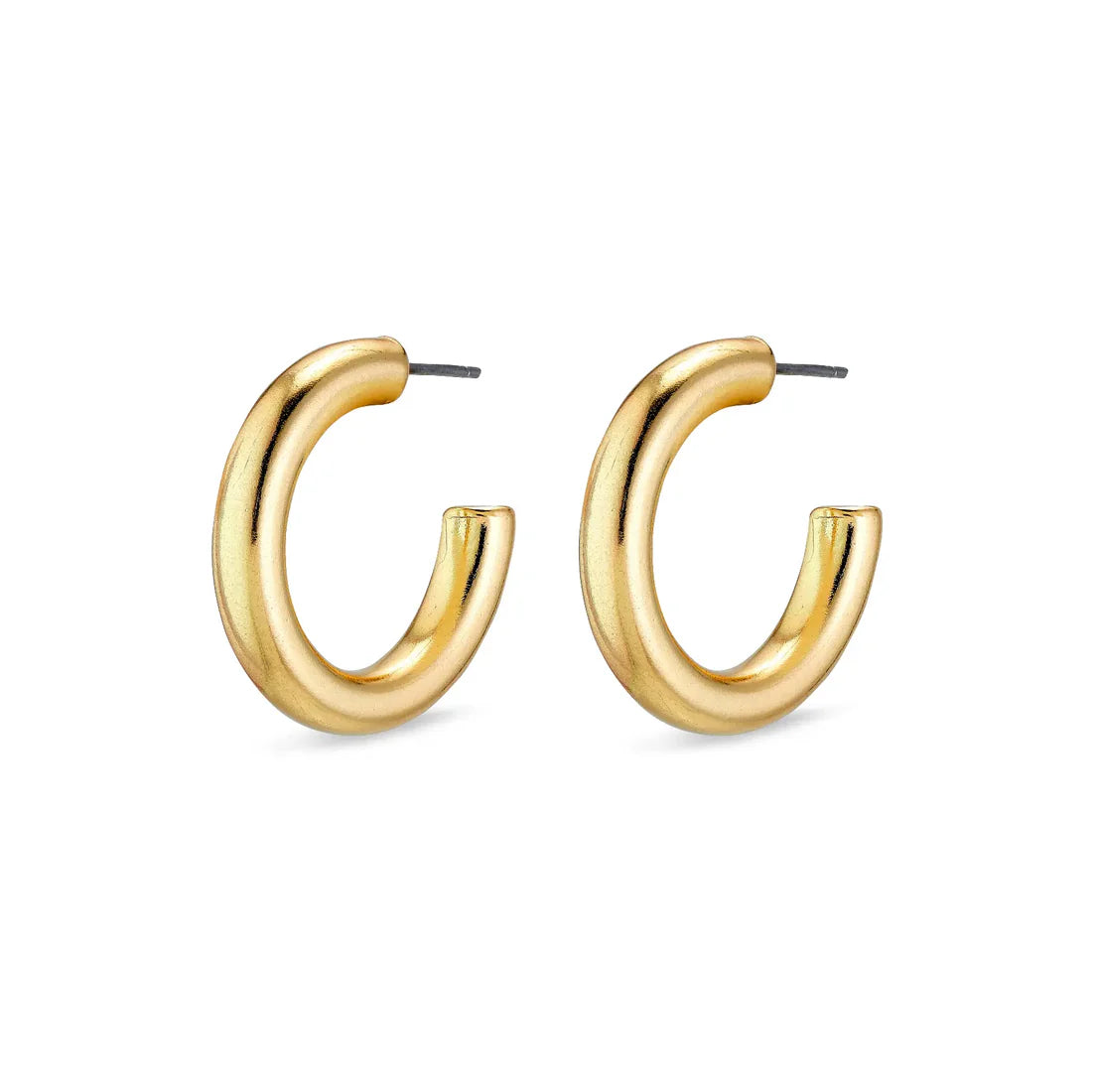 PILGRIM MADDIE CHUNKY RECYCLED SMALL HOOPS - GOLD