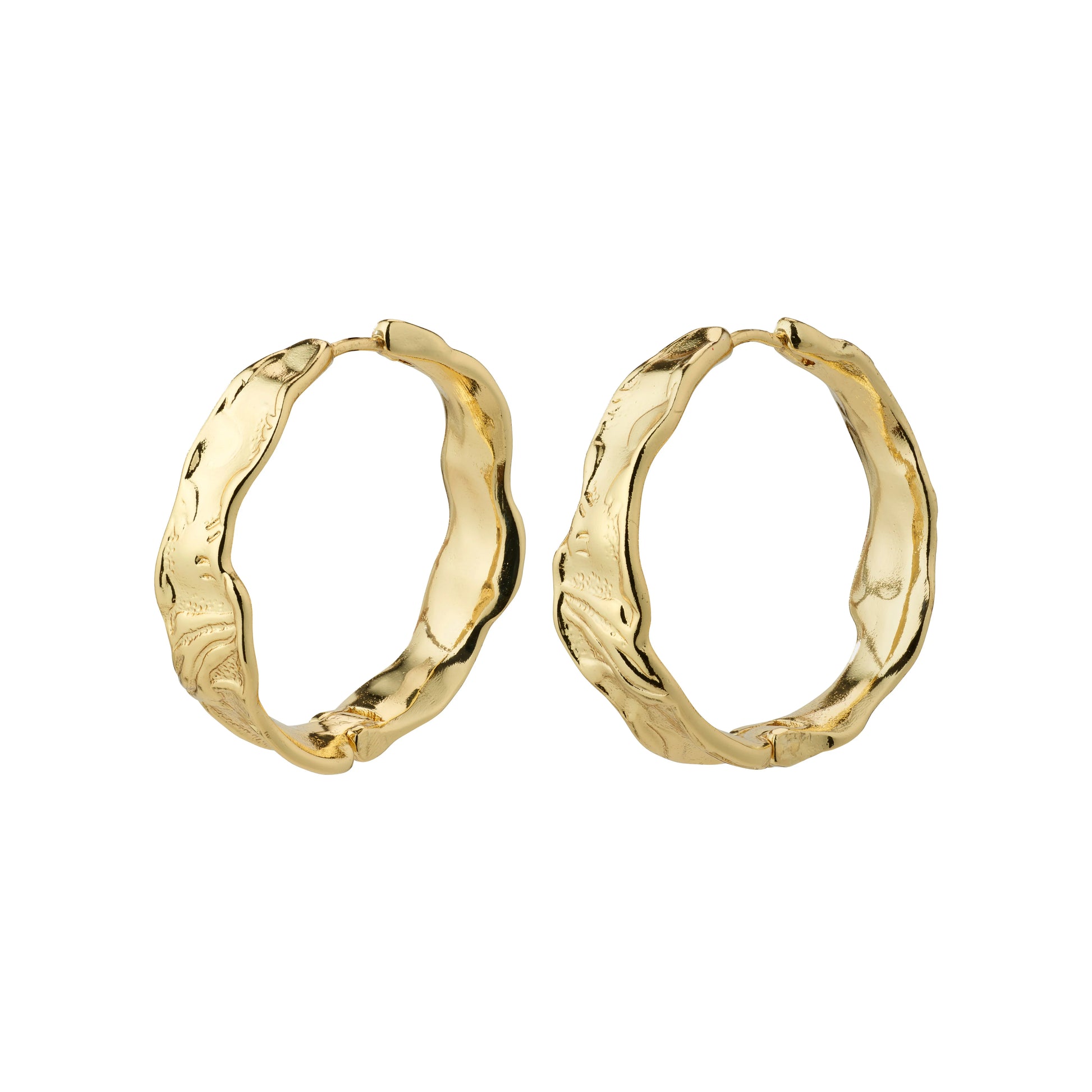 PILGRIM JULITA RECYCLED SEM-HOOP EARRINGS - GOLD