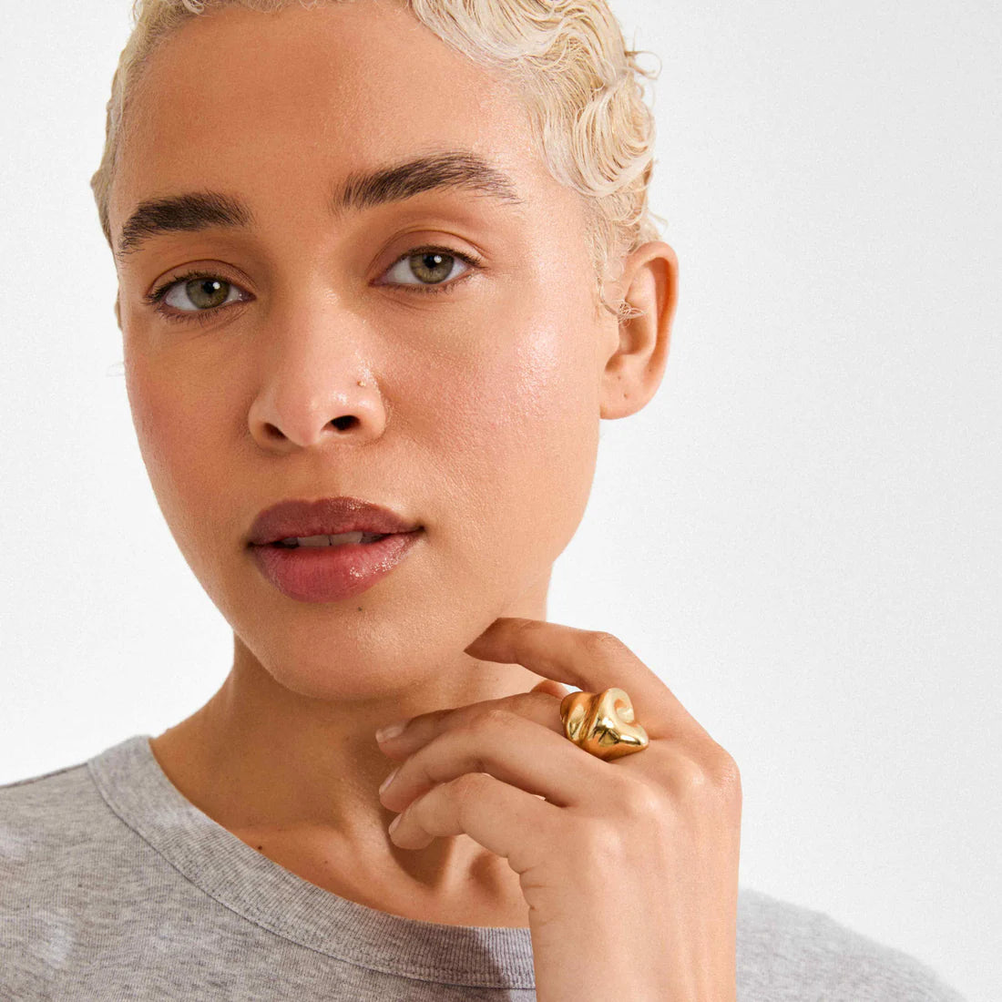 PILGRIM JOHNNIE CHUNKY RING - GOLD