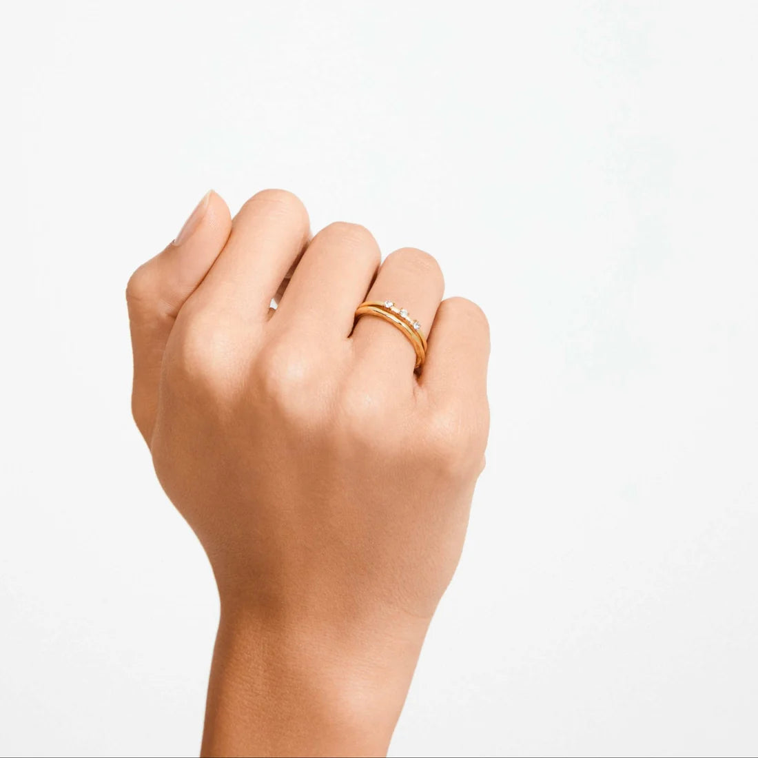 PILGRIM IVARIN 2 IN 1 RING SET - GOLD