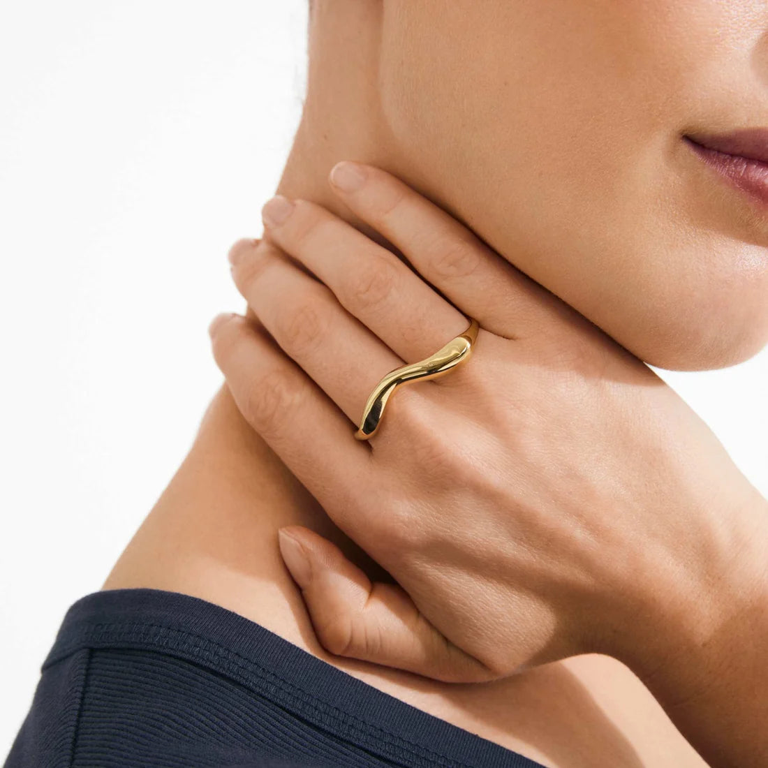 PILGRIM EVON DOUBLE RING - GOLD
