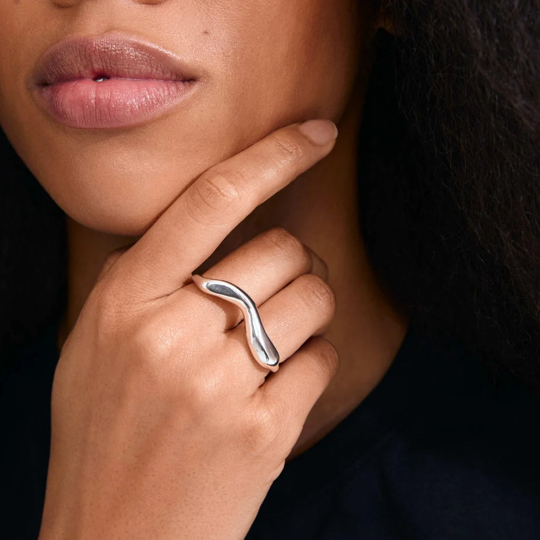 PILGRIM EVON DOUBLE RING - SILVER