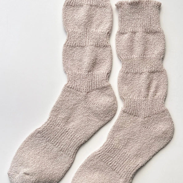 LE BON SHOPPE AIRY PUFFIN SOCKS - WHOLE WHEAT
