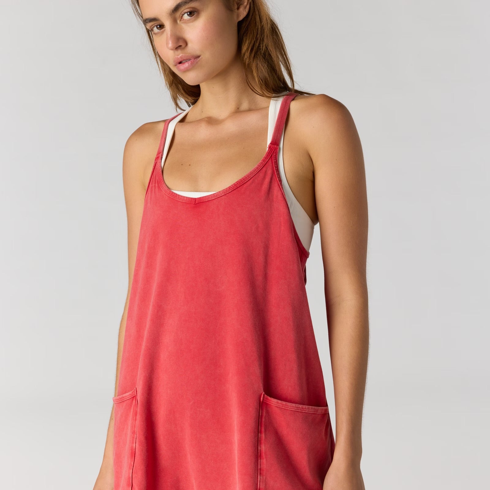 FREE PEOPLE HOT SHOT MINI DRESS - CANDY APPLE