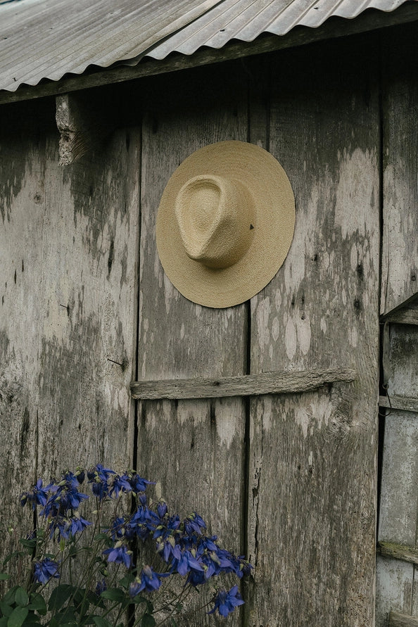 WEST VON ADDISON RAFFIA STRAW HAT - NATURAL CREAM