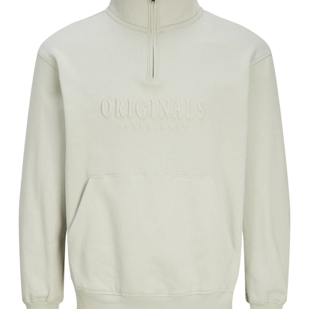 FREDERIKSBERG QUARTER ZIP SWEATSHIRT - MINERAL GRAY