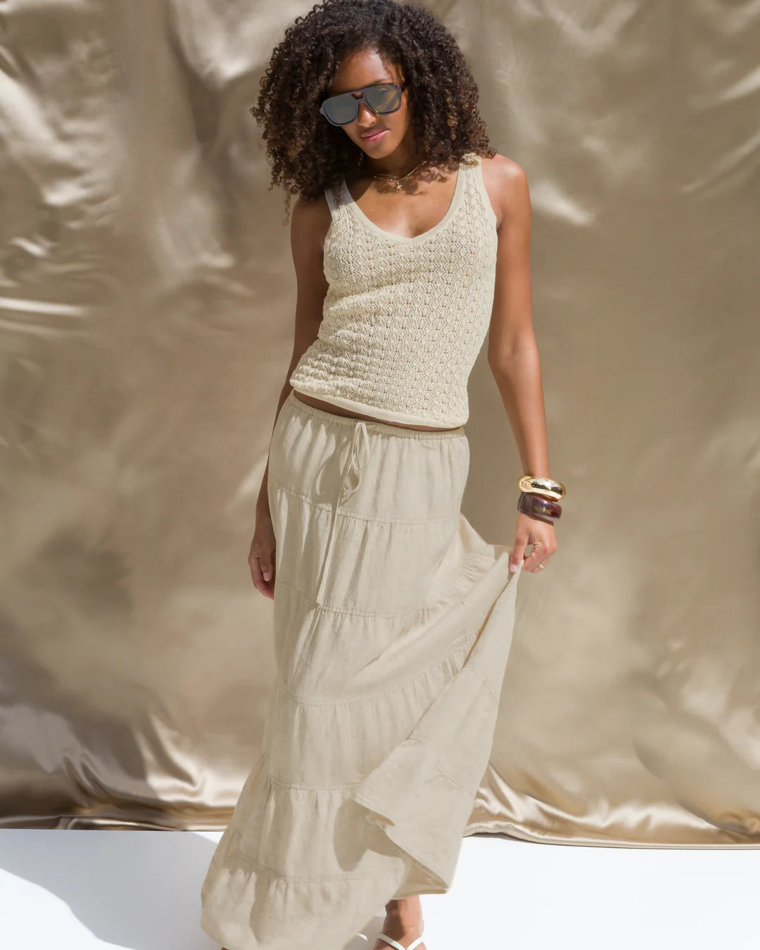 VELVET HEART CLAREMONT MIDI SKIRT - RYE