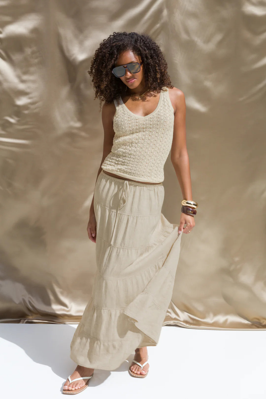 VELVET HEART CLAREMONT MIDI SKIRT - RYE
