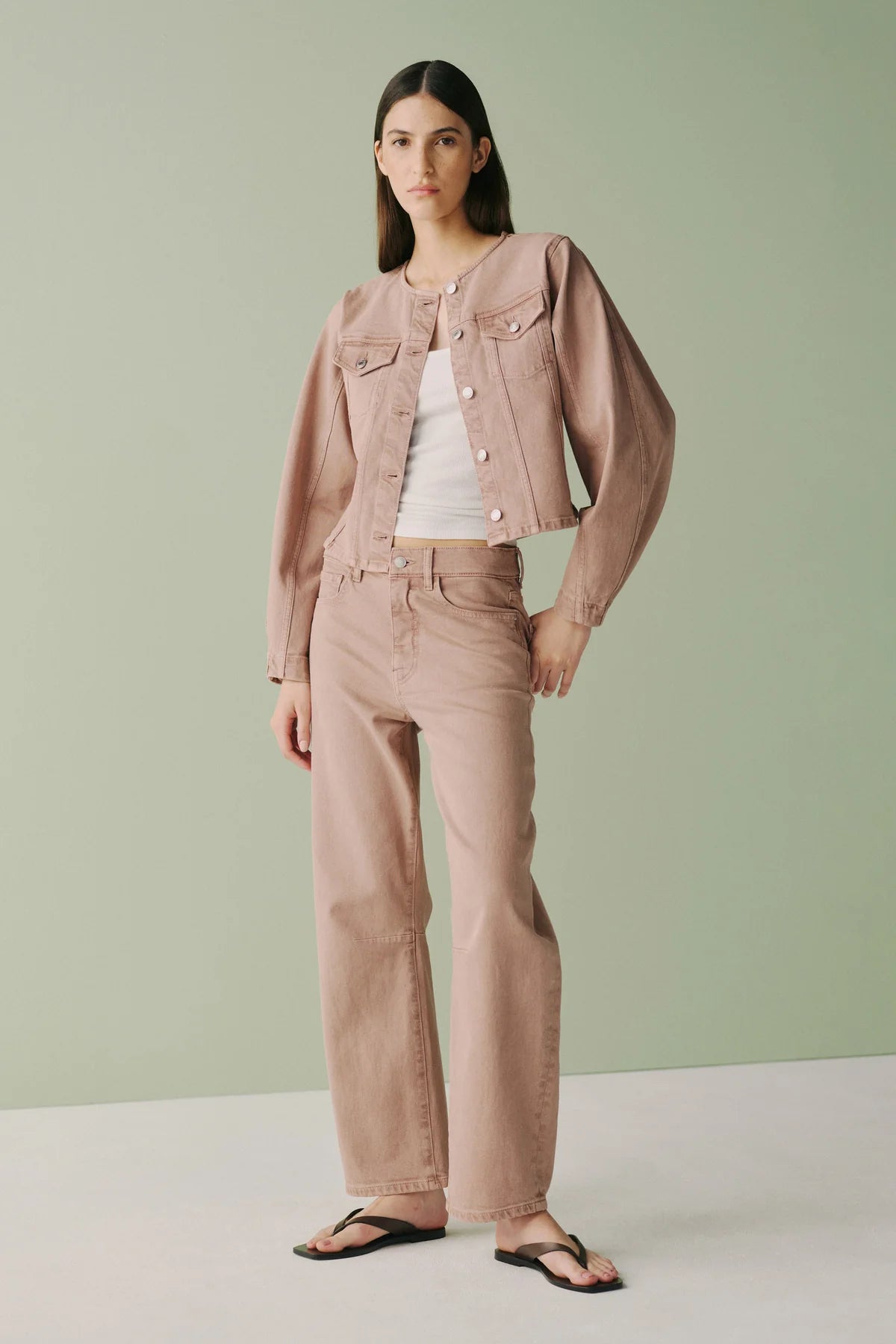 WARP + WEFT BNA BARREL JEANS - ROSEWOOD