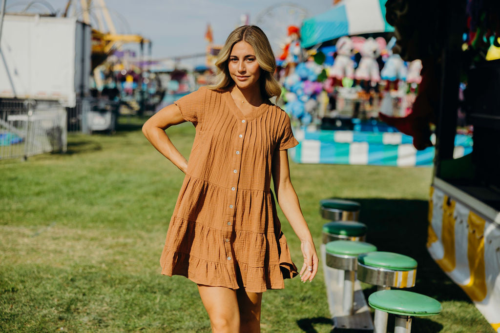 *PRE ORDER* THE JUDE DRESS - TOASTED MARSHMALLOW