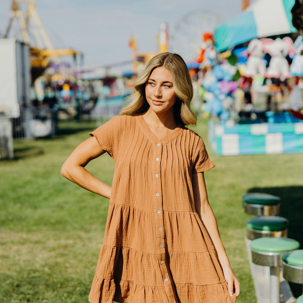 *PRE ORDER* THE JUDE DRESS - TOASTED MARSHMALLOW