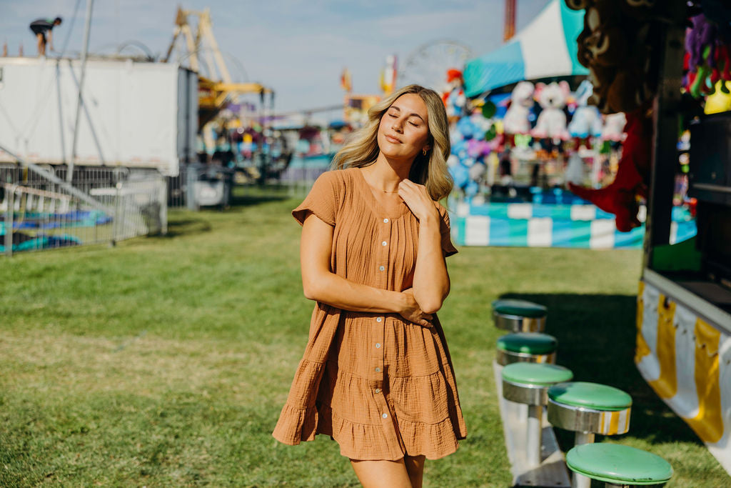 *PRE ORDER* THE JUDE DRESS - TOASTED MARSHMALLOW