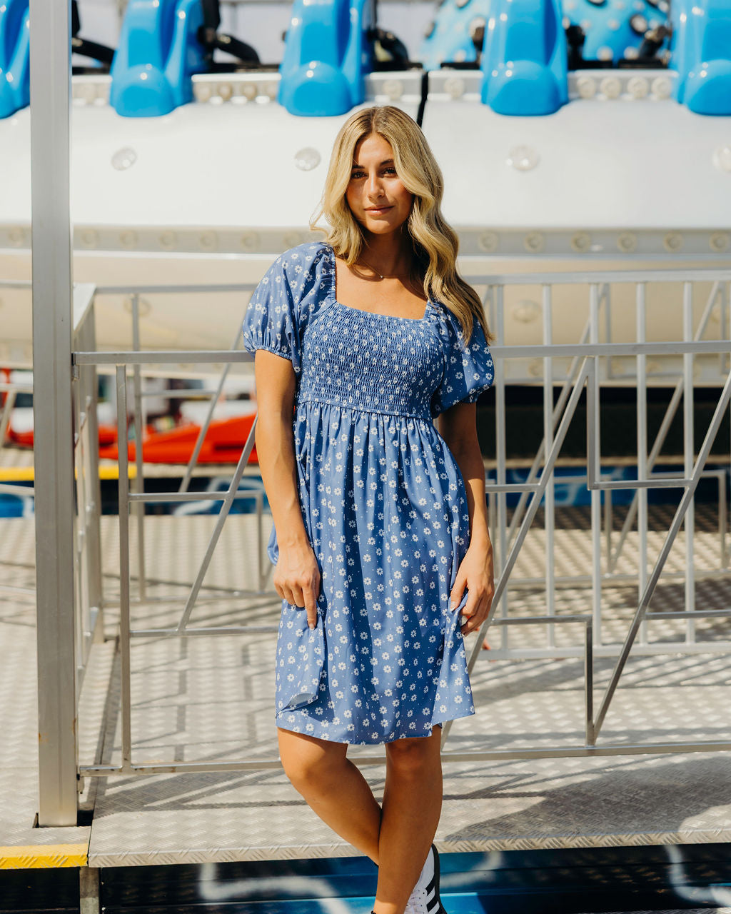 THE KIMBERLY PRINTED DRESS - DUSTY BLOOMLINE