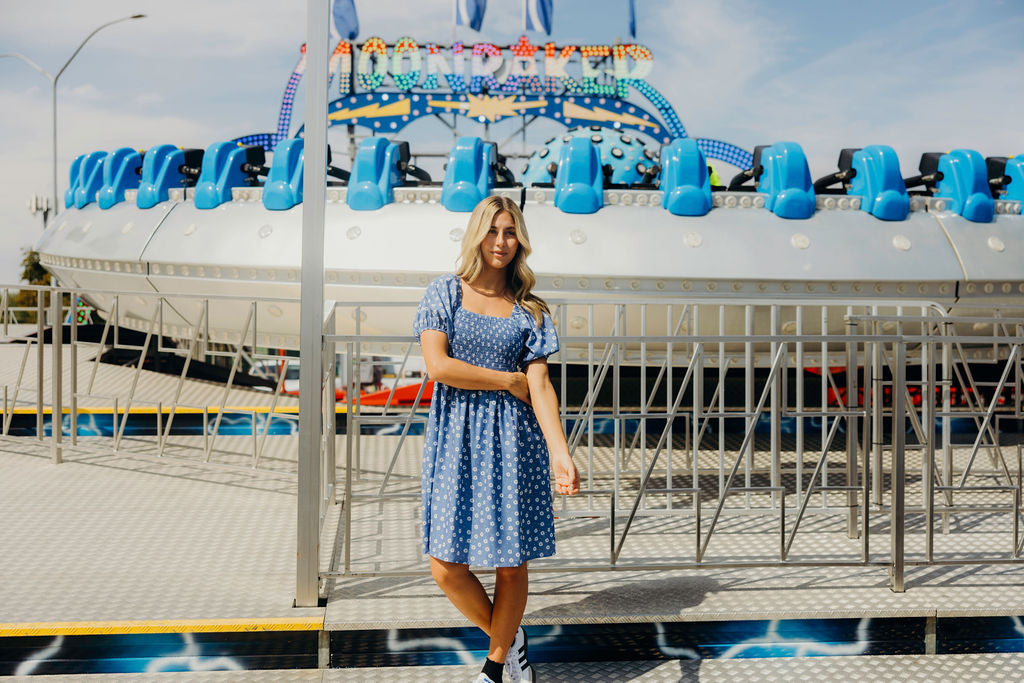 * PRE ORDER * THE KIMBERLY PRINTED DRESS - DUSTY BLOOMLINE