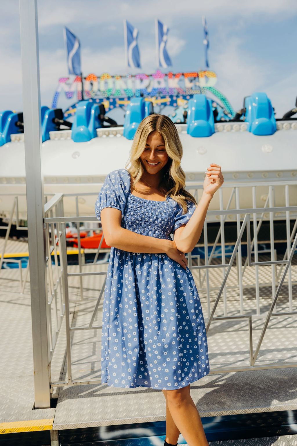 * PRE ORDER * THE KIMBERLY PRINTED DRESS - DUSTY BLOOMLINE